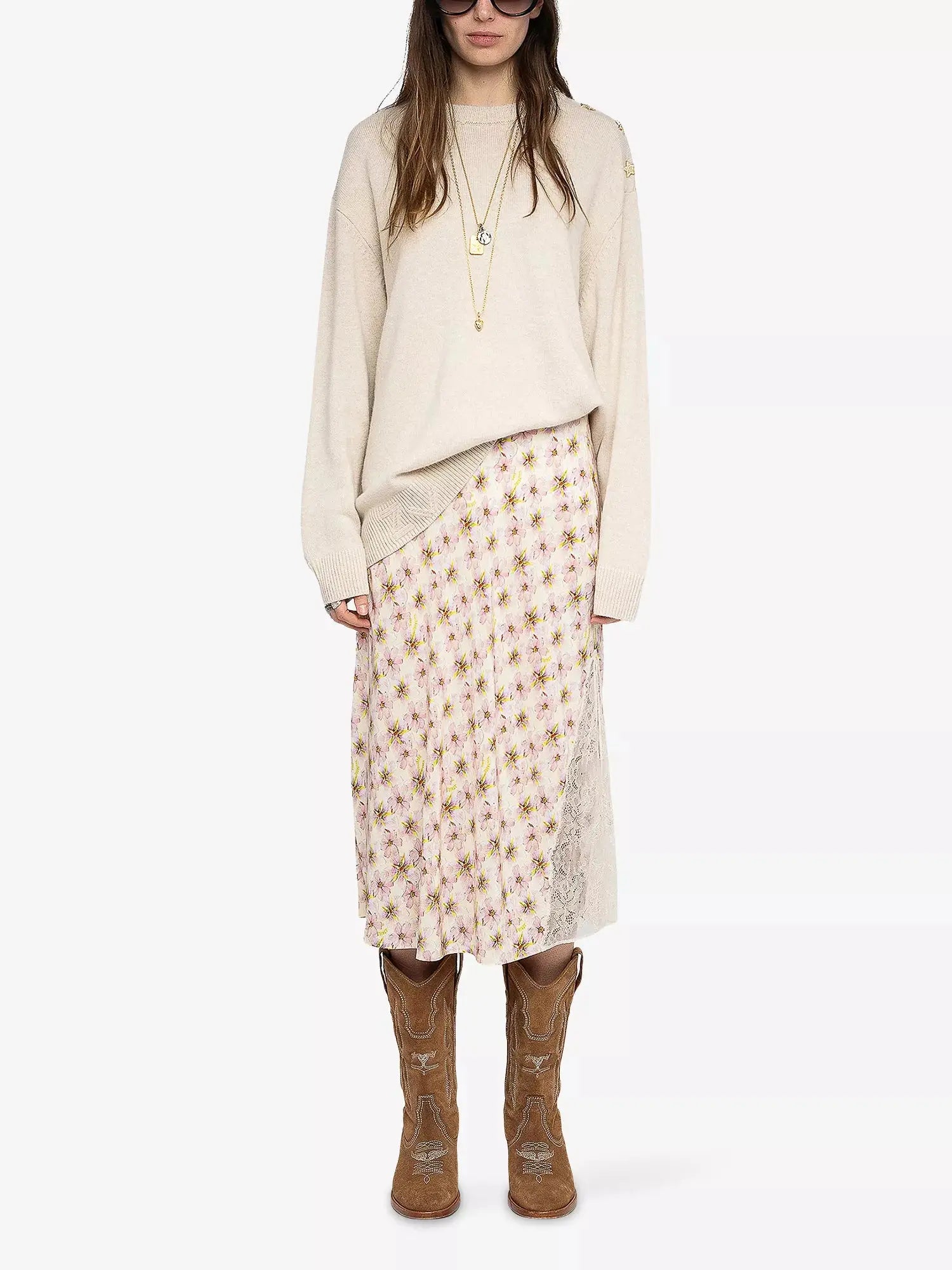 Zadig & Voltaire Women's Jayla Floral-Print Woven Maxi Skirt Zadig & Voltaire