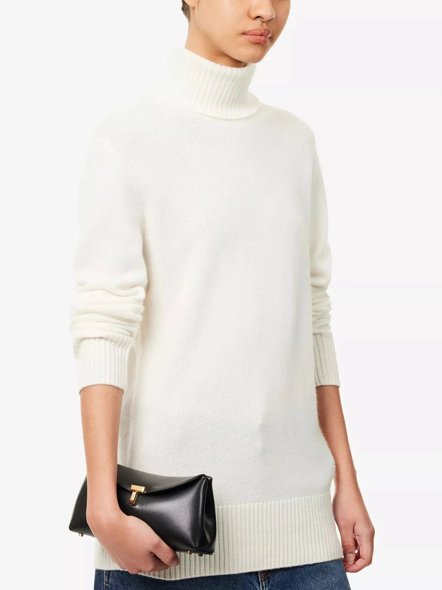 Toteme Women's T-Lock Mini Leather Clutch Bag Toteme