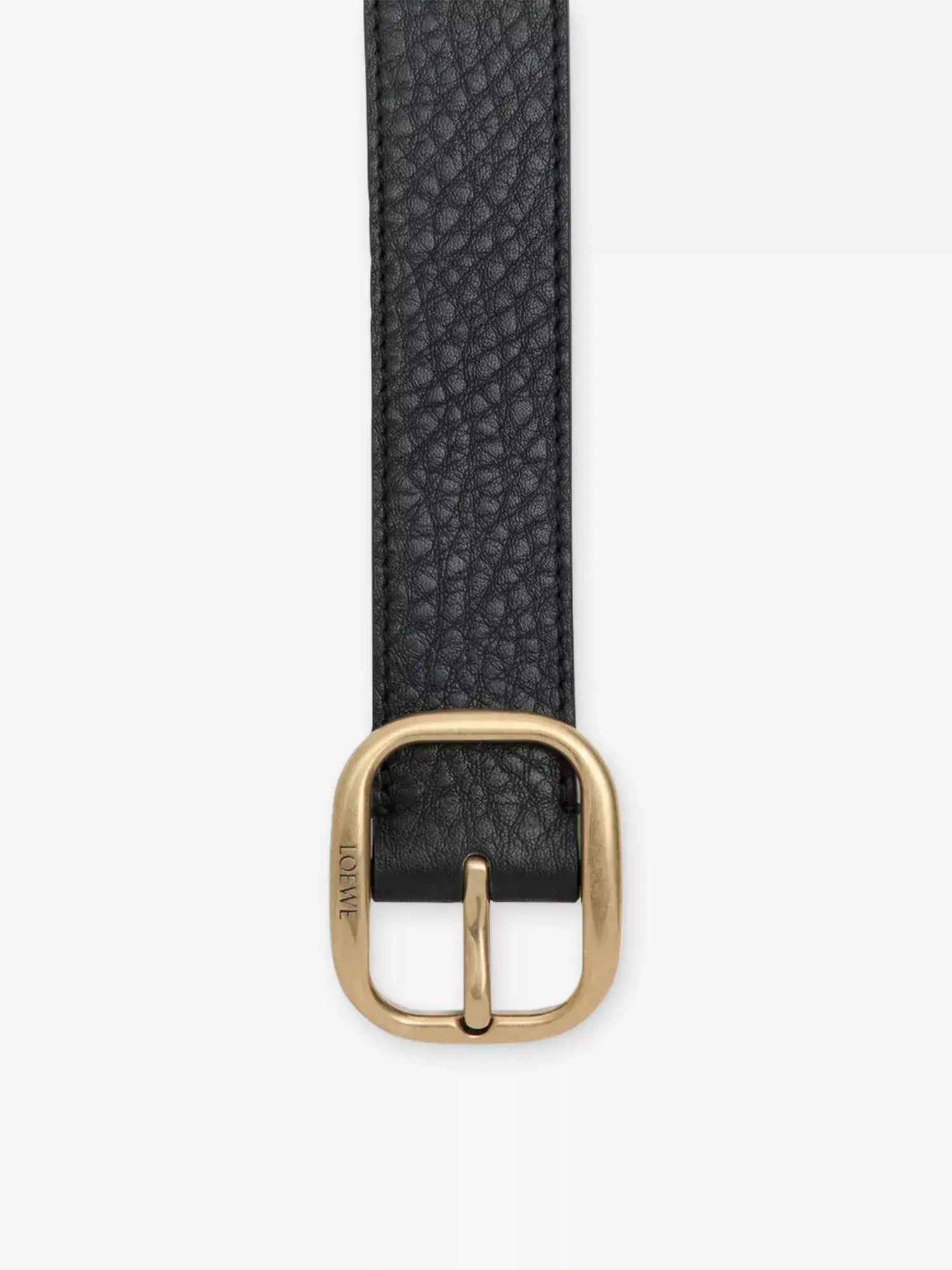 Loewe Women's Rounded-Buckle Leather Belt Loewe