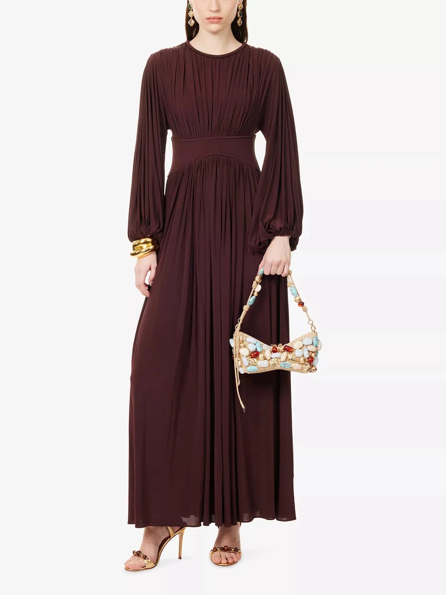 Zimmermann Women's Luna Draped Jersey Maxi Dress Zimmermann