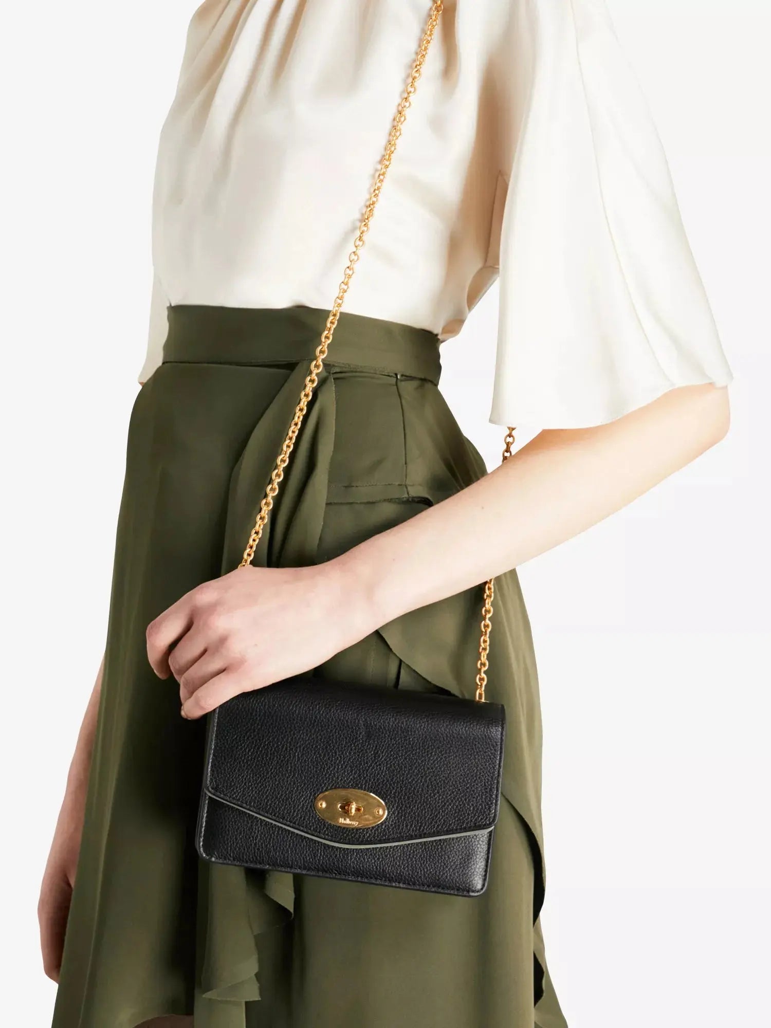 Mulberry Women's Darley Small Grained-Leather Clutch Bag Mulberry