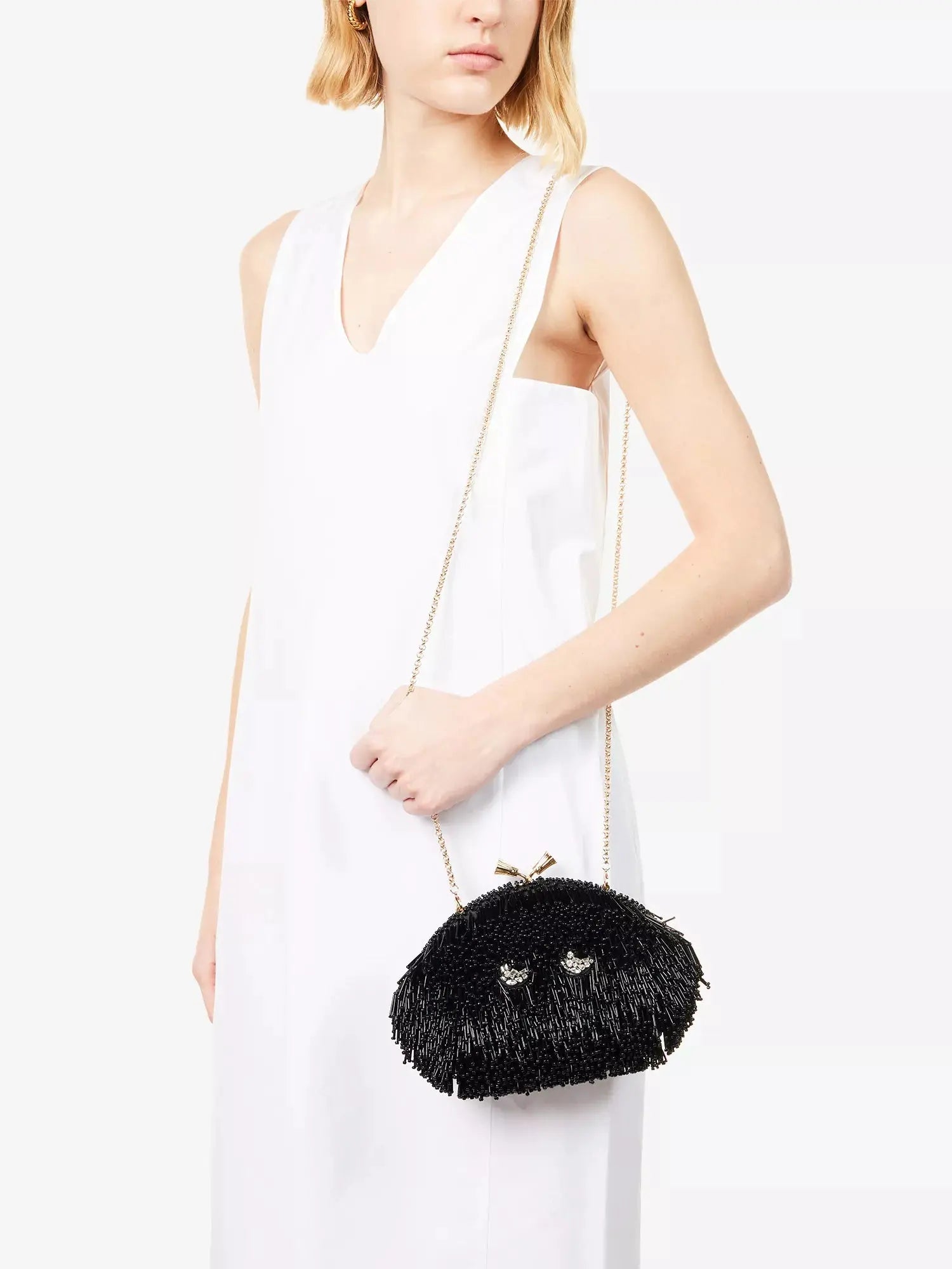 Anya Hindmarch Women's Eyes Bead-Embellished Clutch Bag Anya Hindmarch
