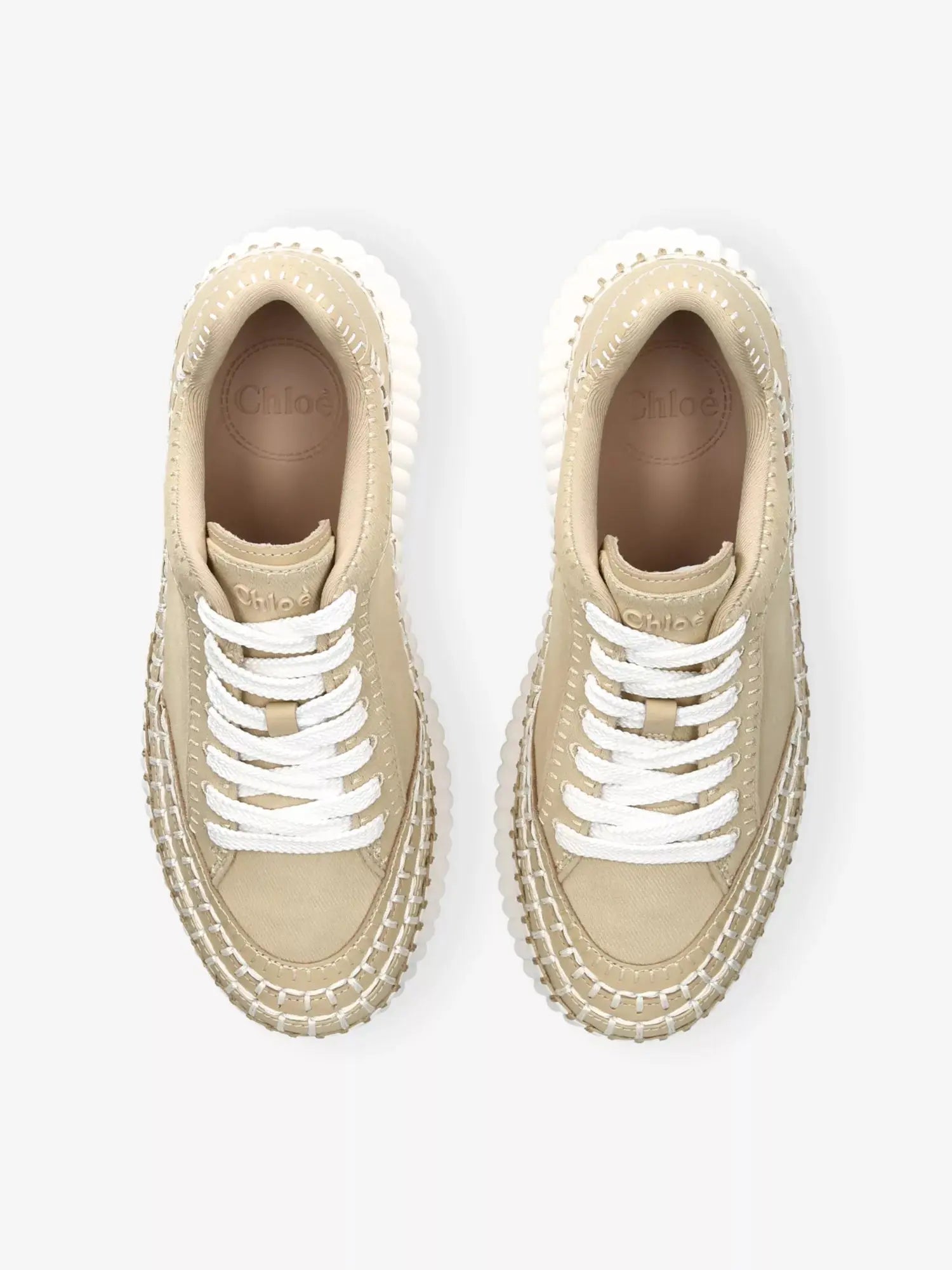 Chloe Women's Nama Runner Platform Woven Trainers Chloe