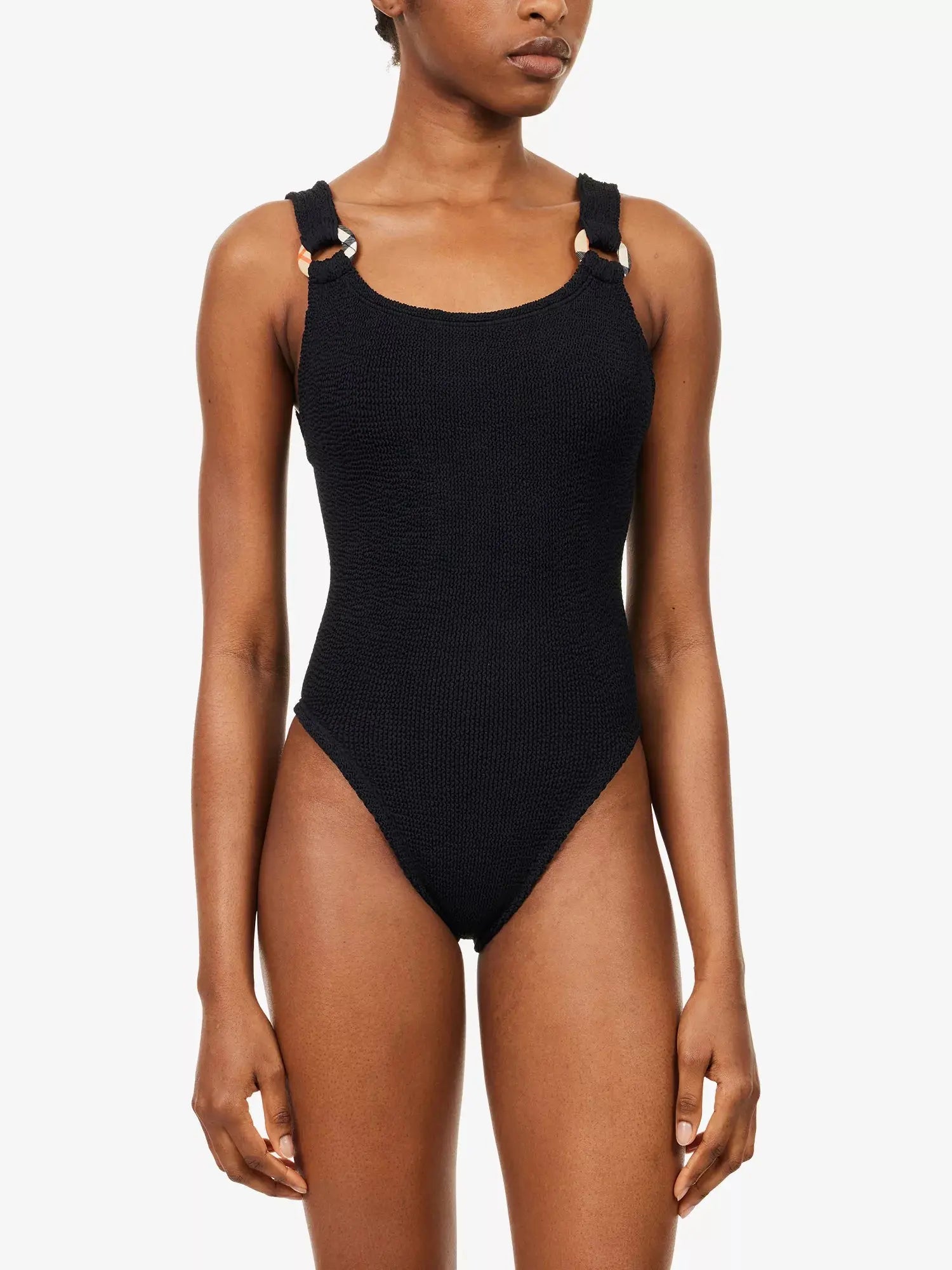 Hunza G Women's Burberry x Hunza G Domino Check-Hardware Swimsuit and Scrunchie Set Hunza G