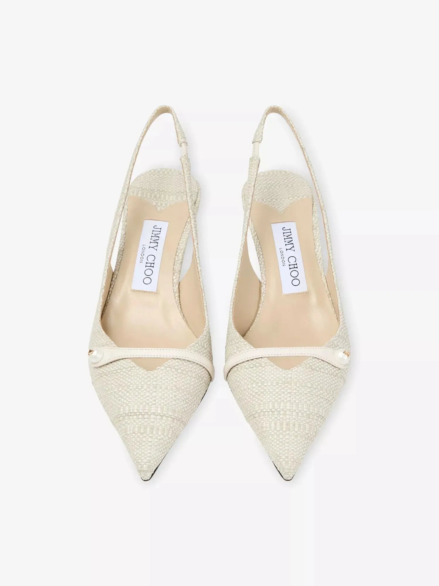 Jimmy Choo Women's Amita 45 Slingback Raffia Heeled Pumps Jimmy Choo