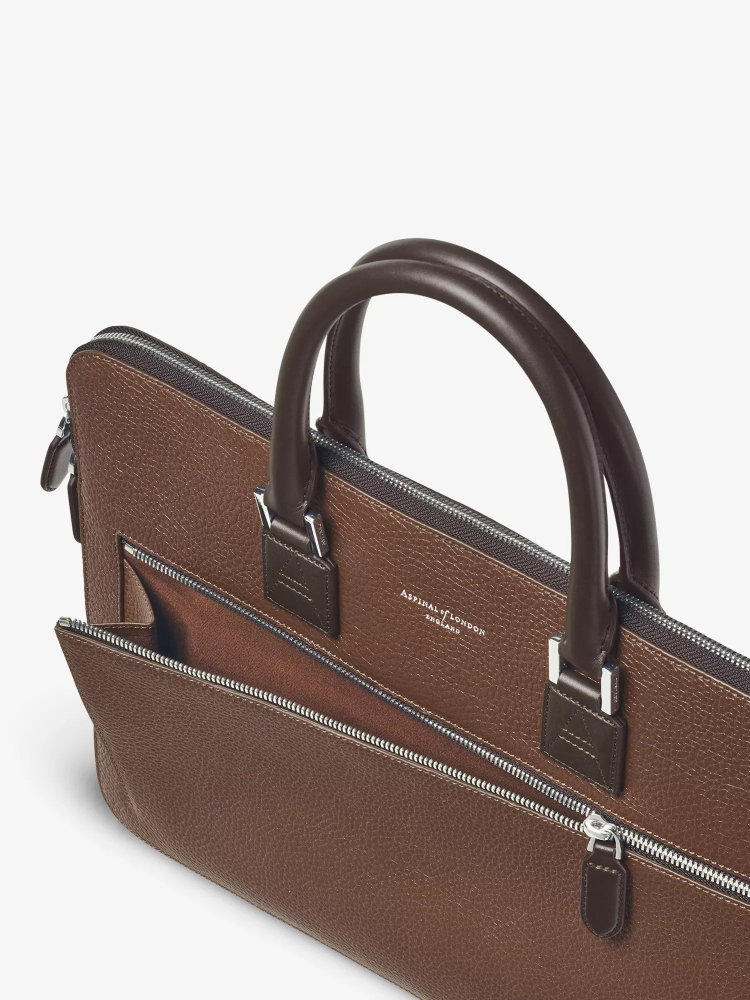Aspinal of London Men's Logo-print double-handle grained-leather document case Aspinal of London