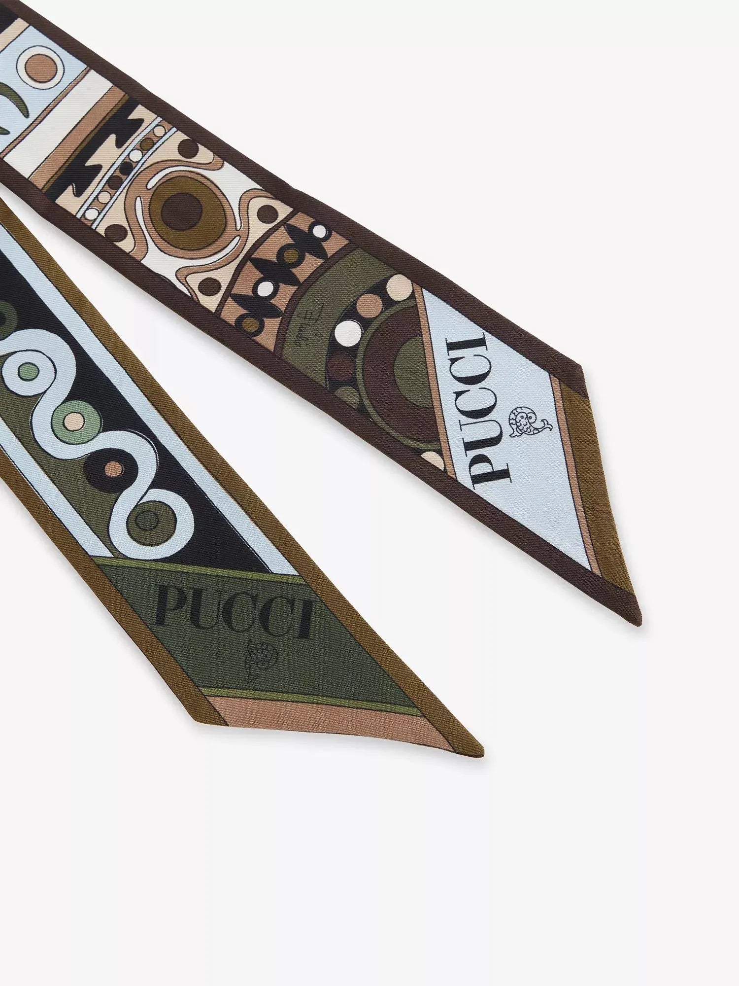 Pucci Women's Branded Abstract-Print Silk Scarf 120cm Pucci