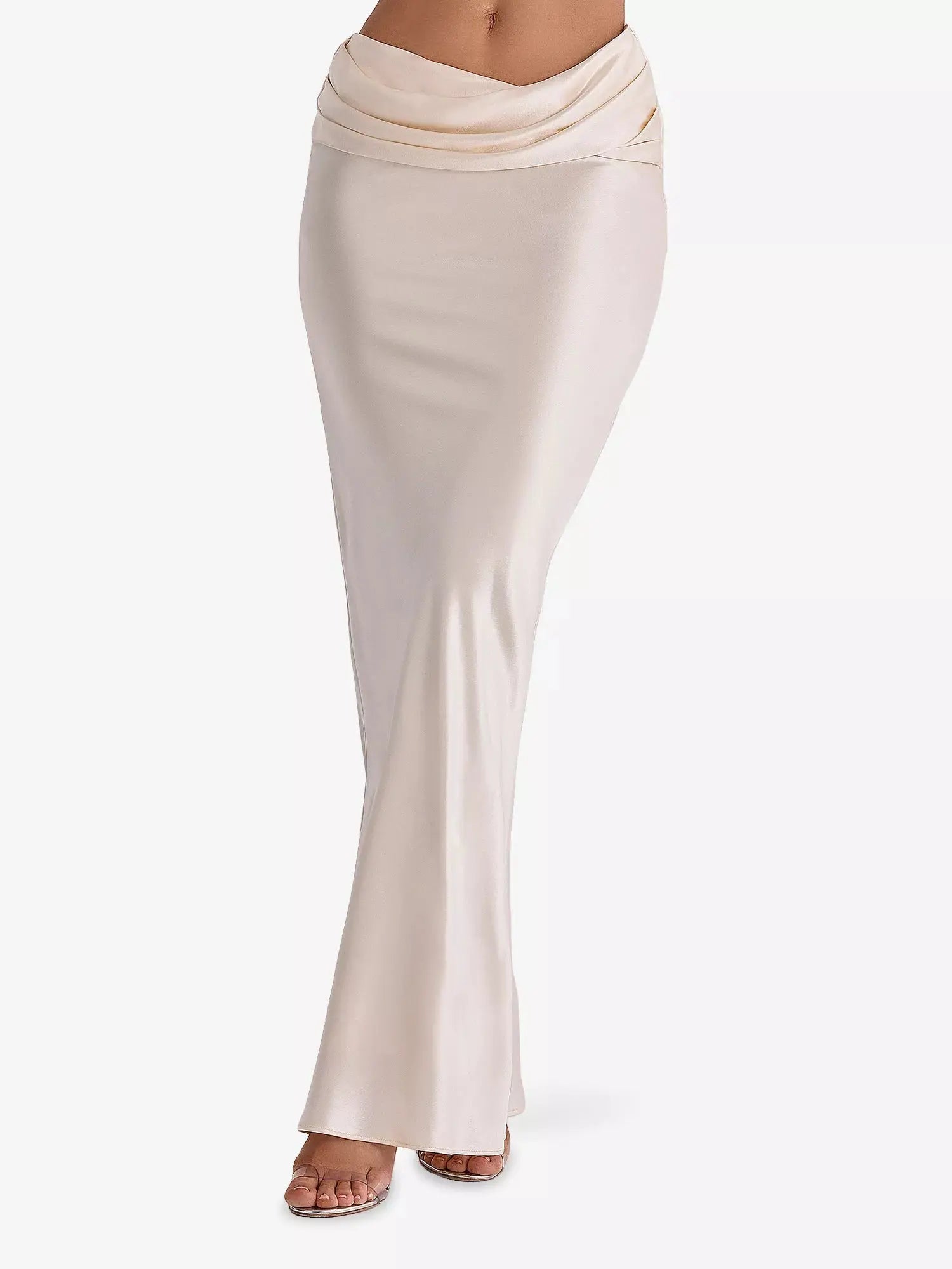 House of CB Women's Beau Draped Satin Maxi Skirt House of CB
