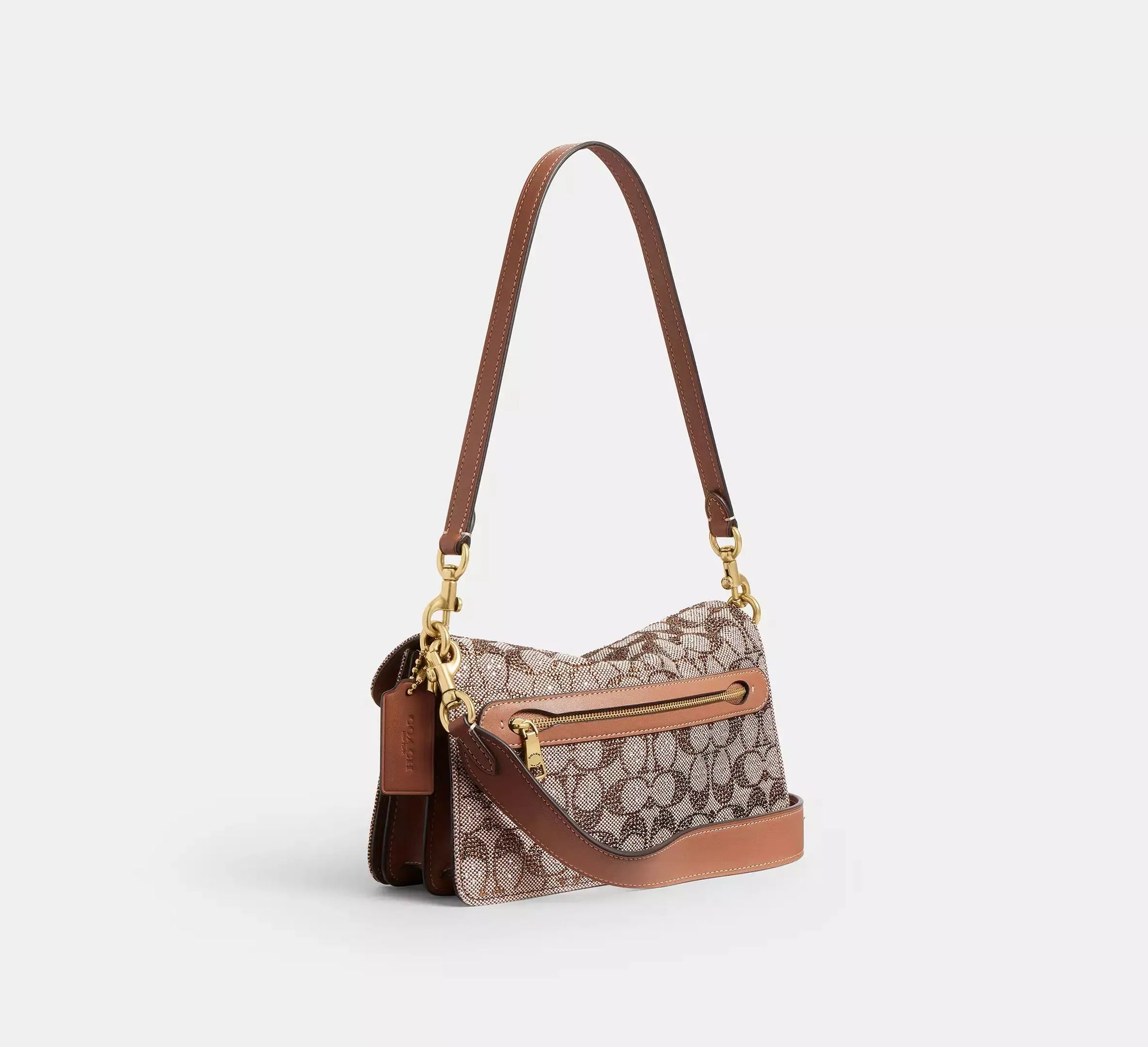 Coach Women's Tabby Shoulder Bag 26 In Crystal Signature Jacquard Coach
