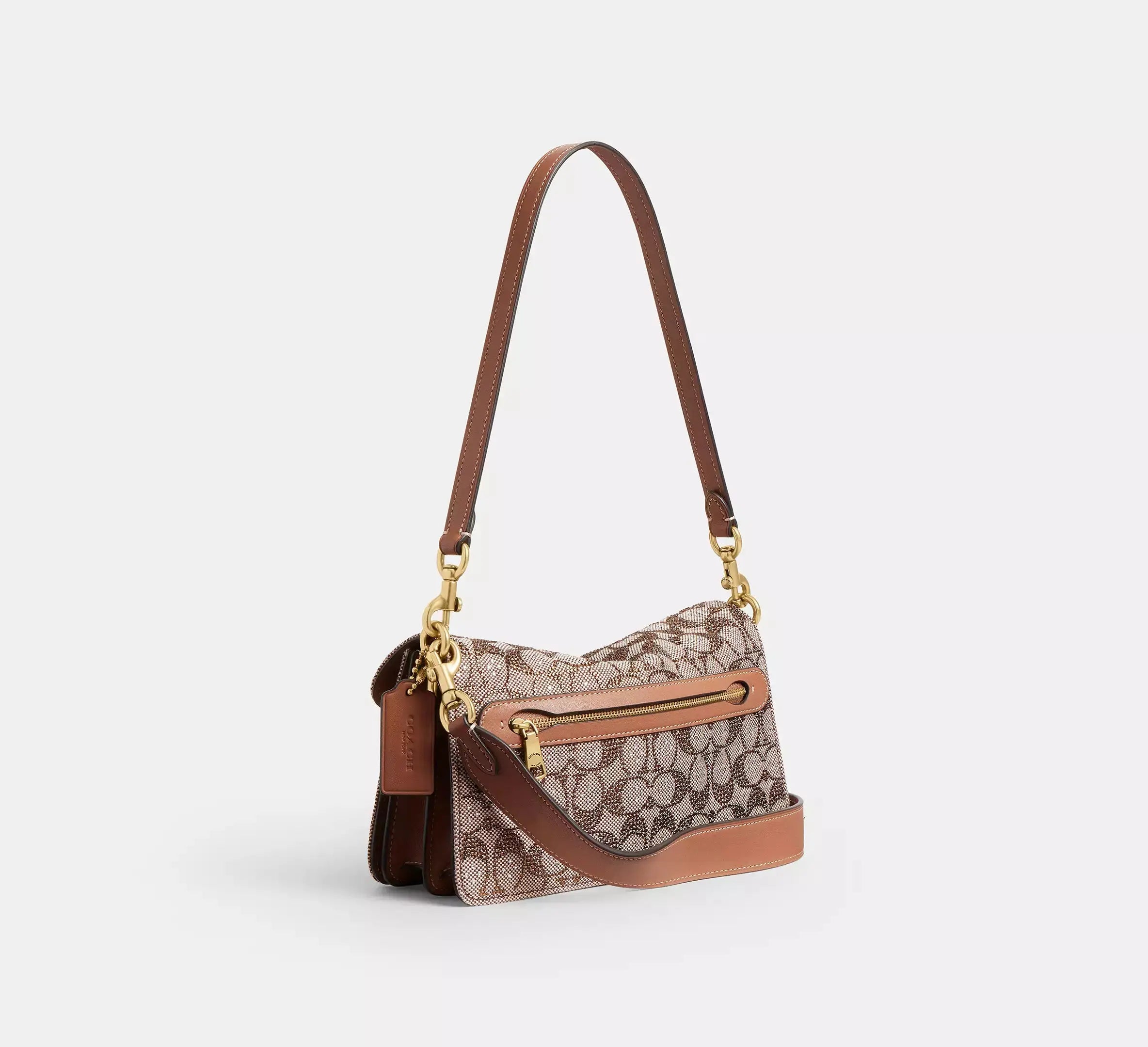 Coach Women's Tabby Shoulder Bag 26 In Crystal Signature Jacquard Coach