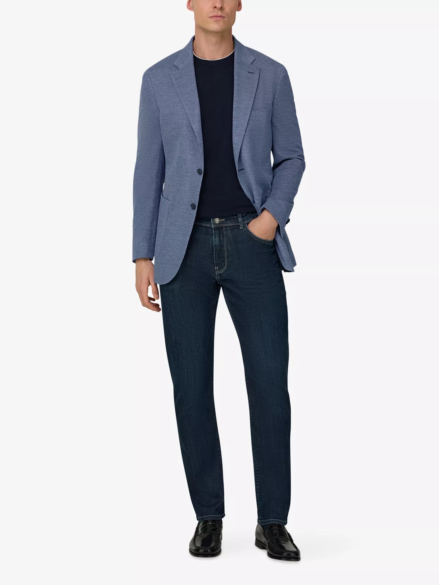 Boggi Milano Men's Pinpoint Single-Breasted Cotton-Blend Blazer Boggi Milano