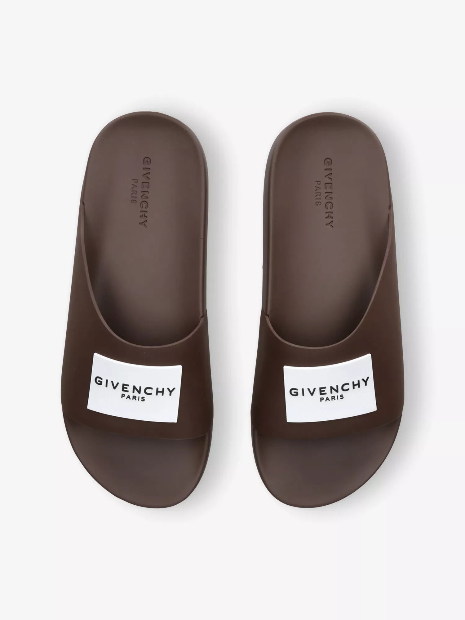 Givenchy Men's Label Rubber Slides Givenchy