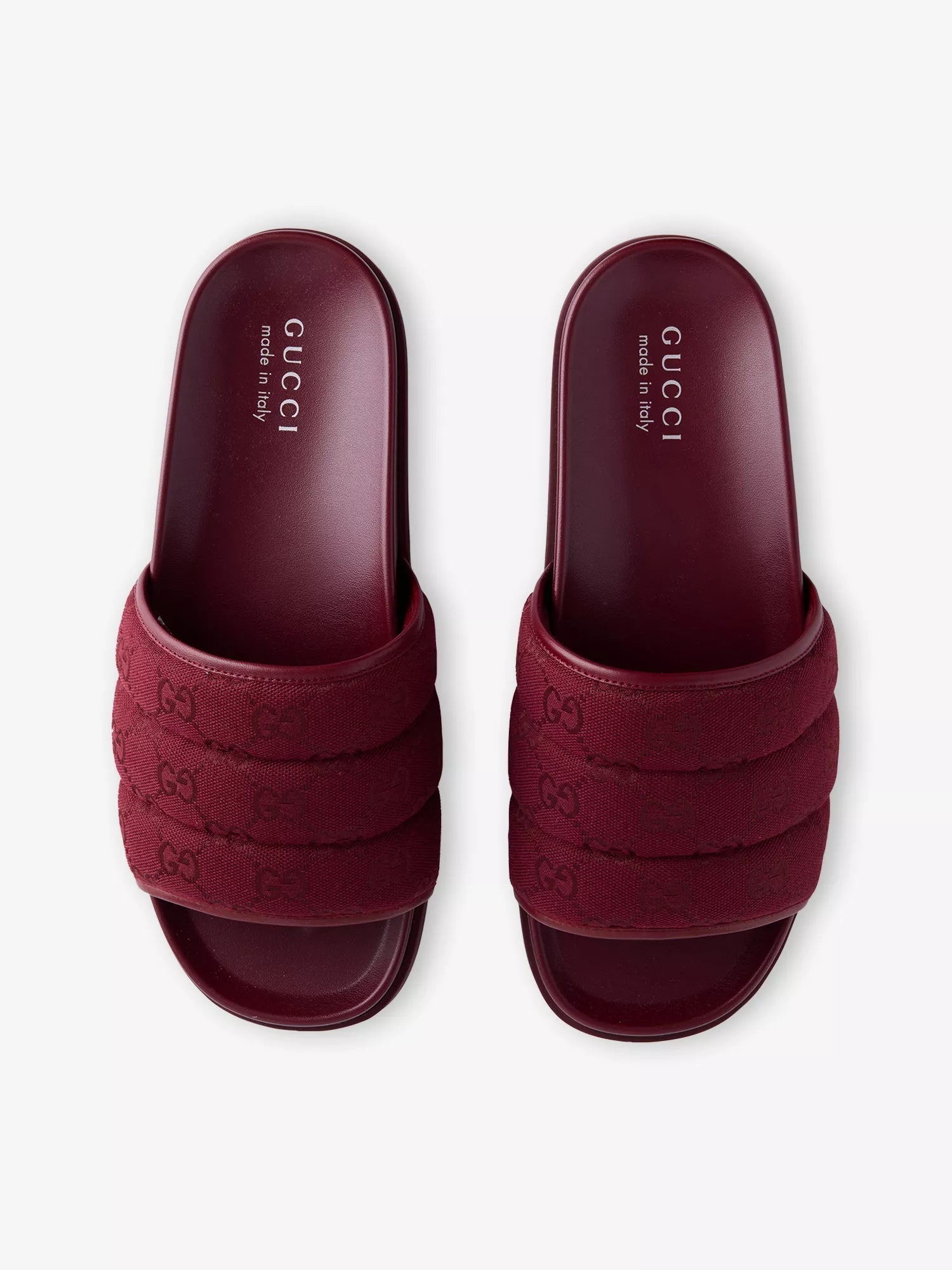 Gucci Men's Monogram Canvas Slides Gucci