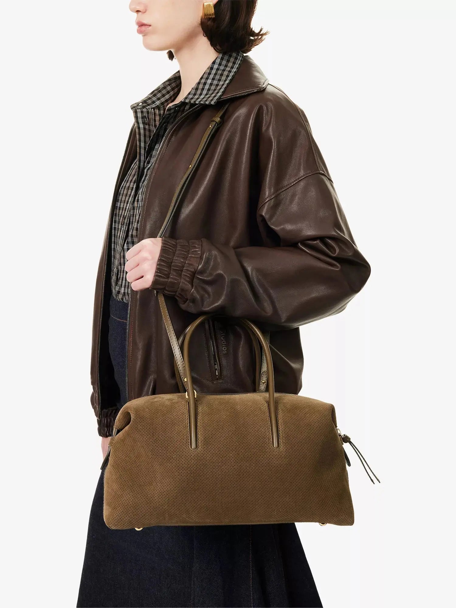 DeMellier Women's The Midi Stockholm Suede Shoulder Bag DeMellier