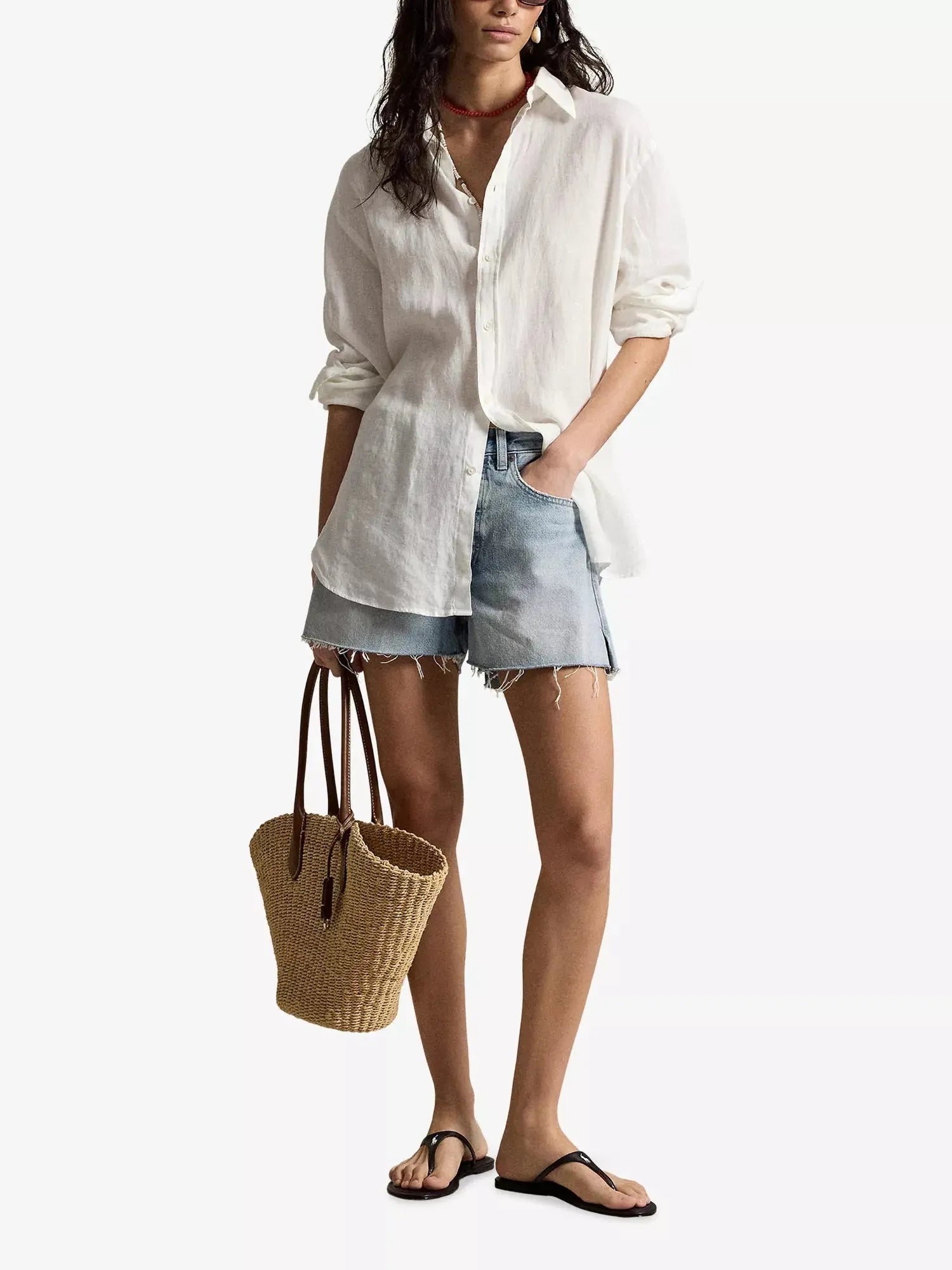 Polo Ralph Lauren Women's Cut-Off Straight-Fit Denim Shorts Polo Ralph Lauren