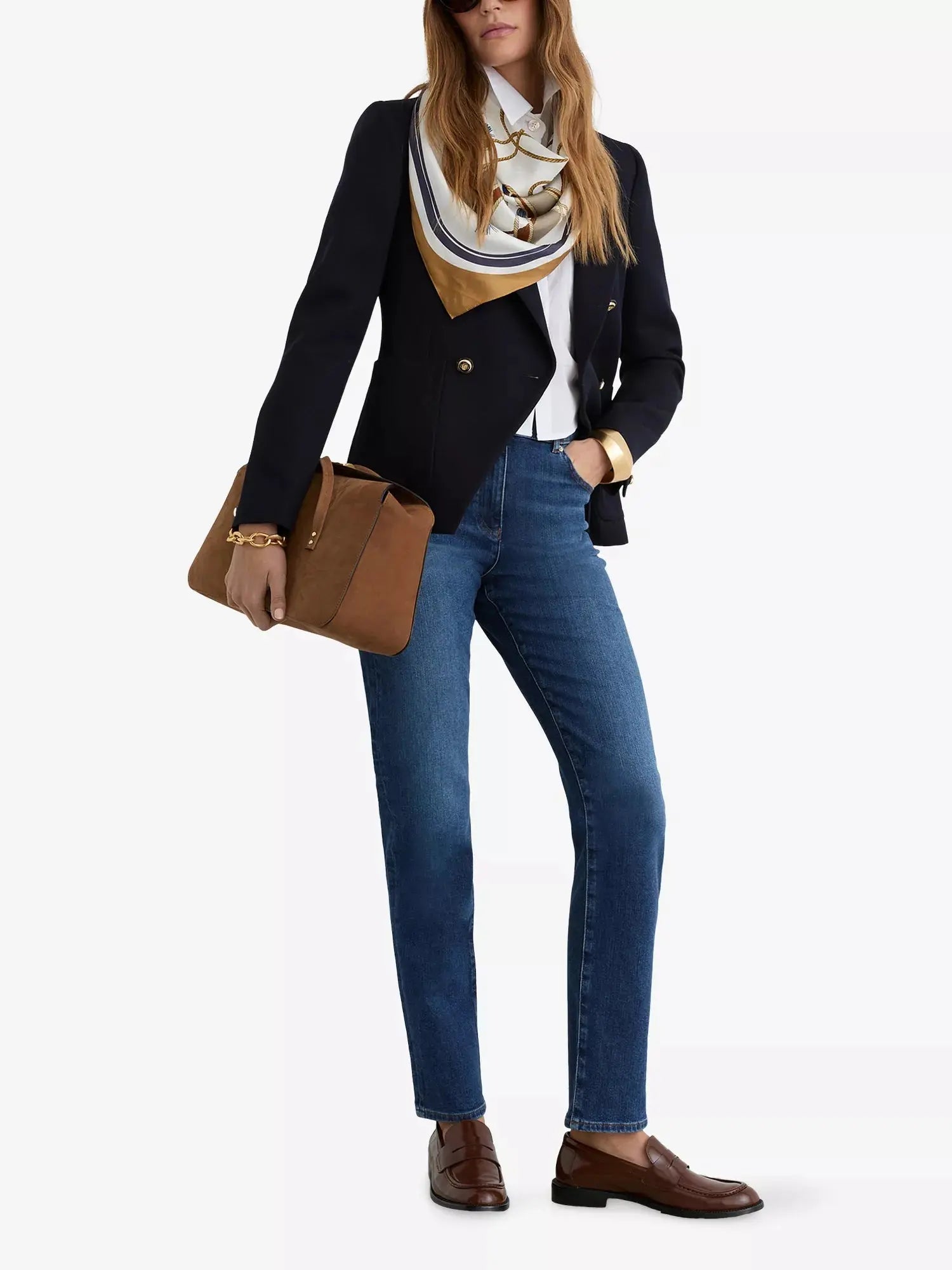 Reiss Women's Isabel Slim-Leg Mid-Rise Stretch-Denim Jeans Reiss