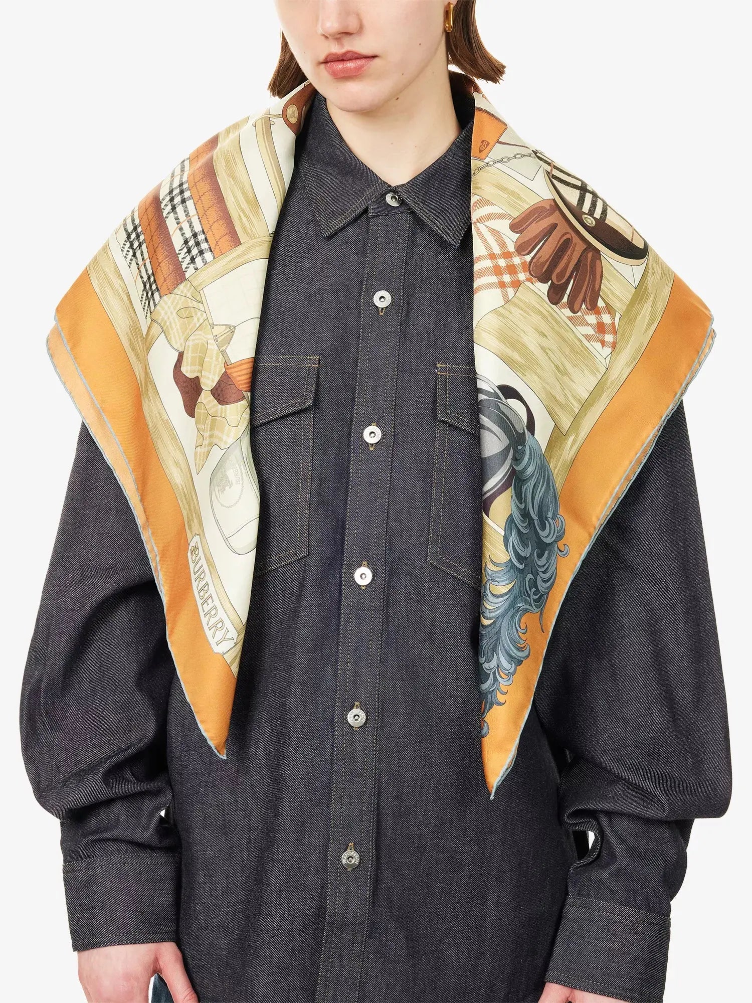 Burberry Women's Wardrobe Silk Square Scarf Burberry