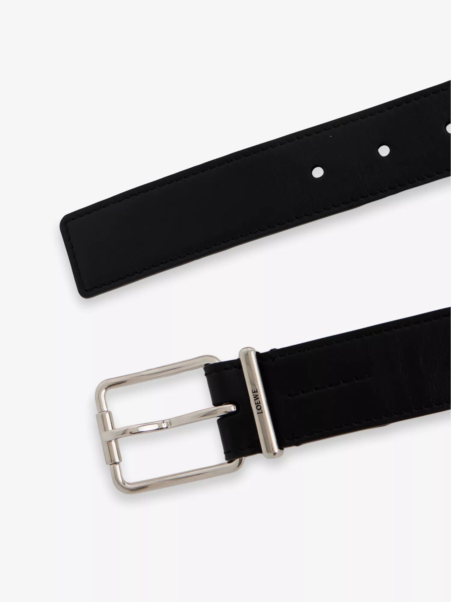 Loewe Men's Engraved-Logo Leather Belt Loewe