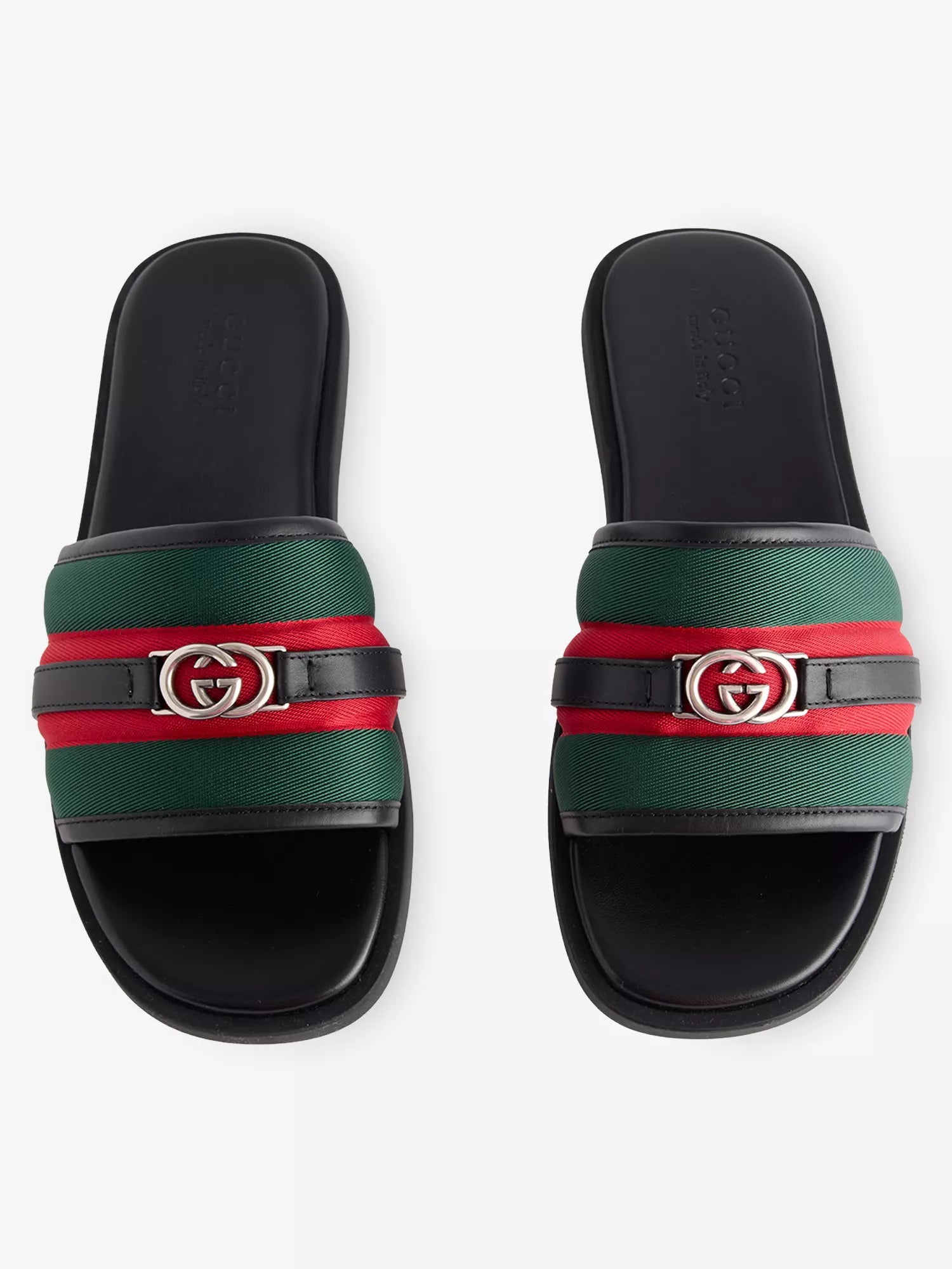 Gucci Men's Branded Woven Sliders Gucci