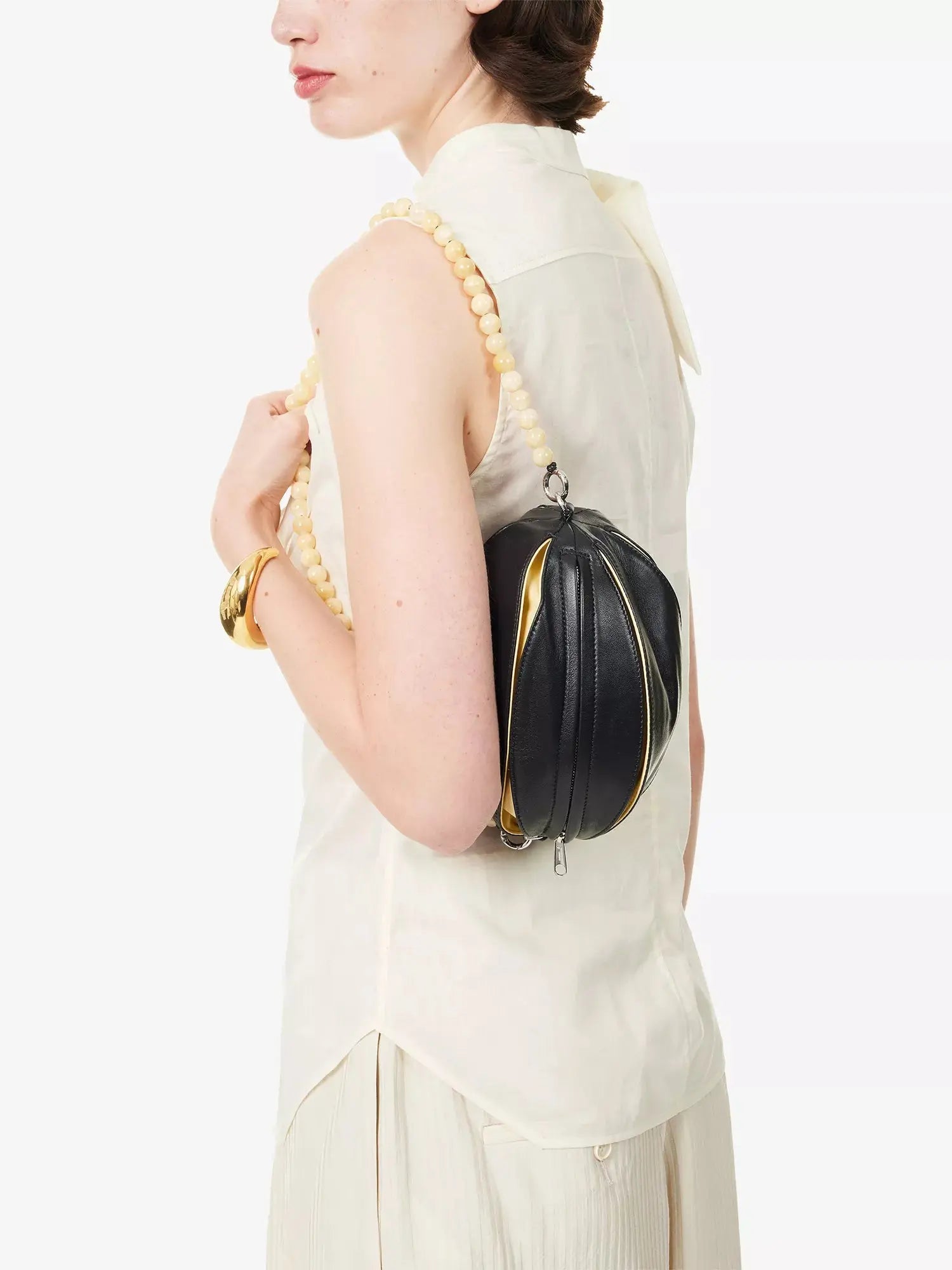 Lemaire Women's Balloon Slits Leather Shoulder Bag Lemaire