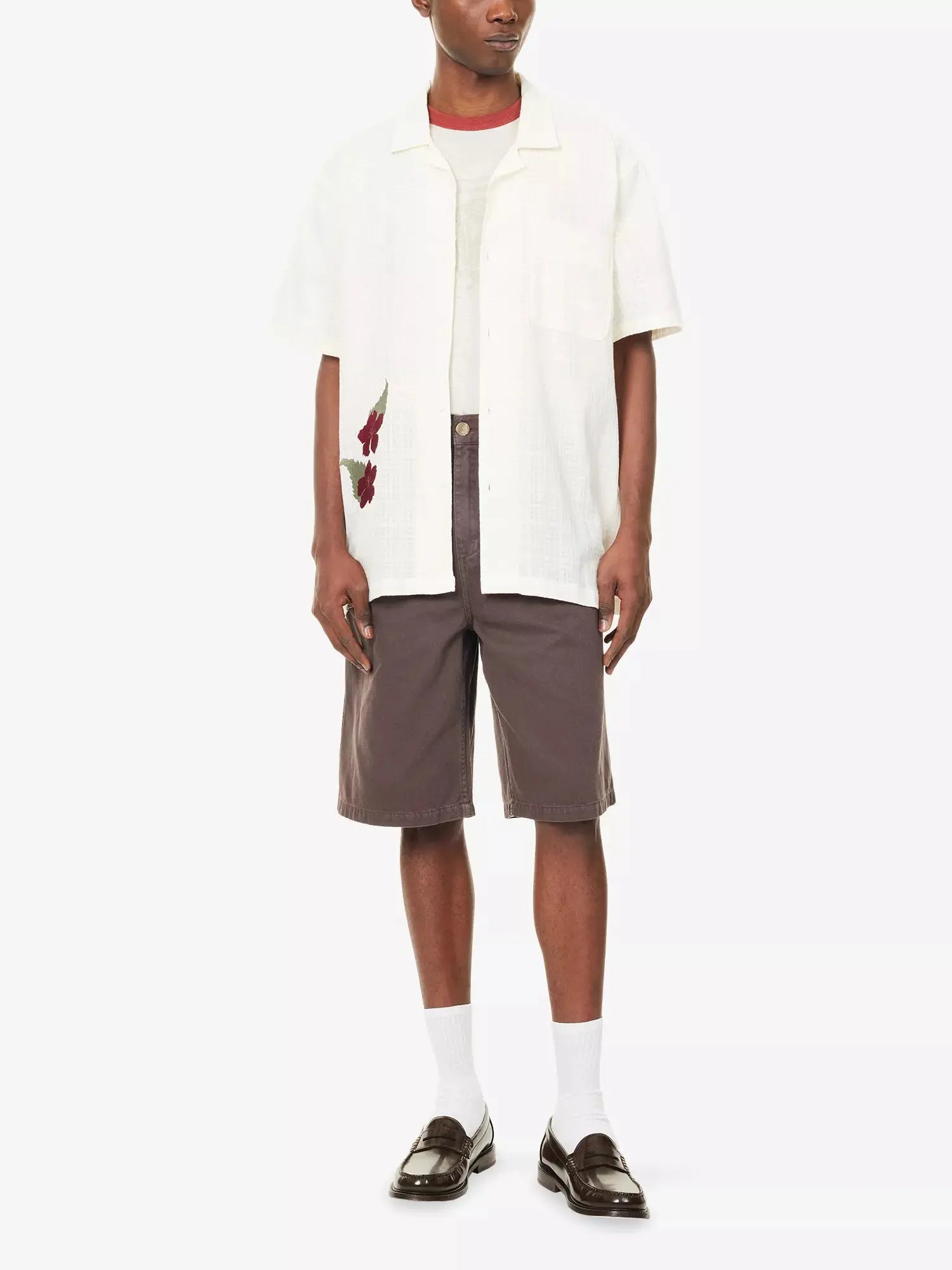 Palmes Men's Ramus Camp-Collar Cotton Shirt Palmes