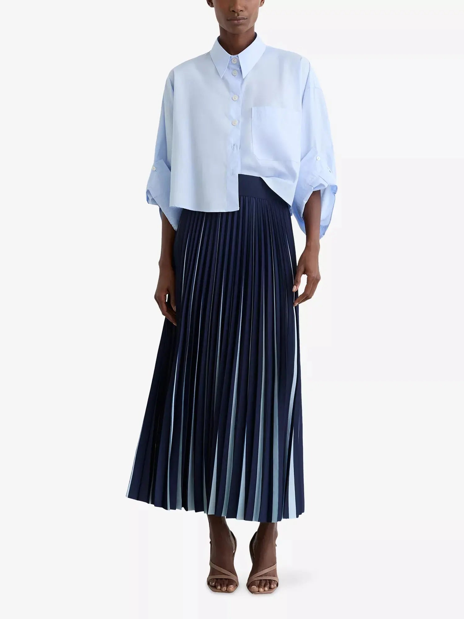Reiss Women's Serena Pleated Woven Midi Skirt Reiss