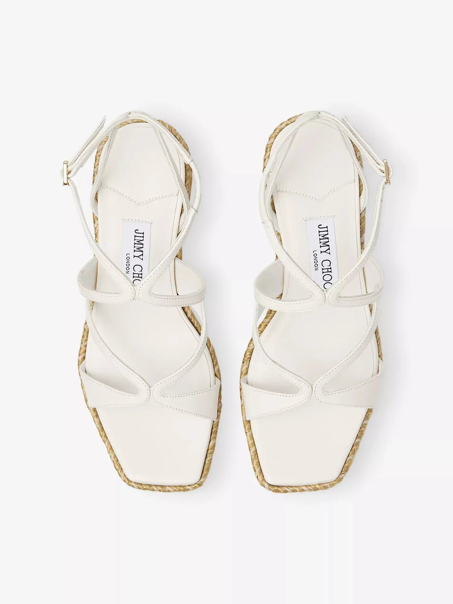 Jimmy Choo Women's Ayla 85 Leather Espadrille Wedges Jimmy Choo
