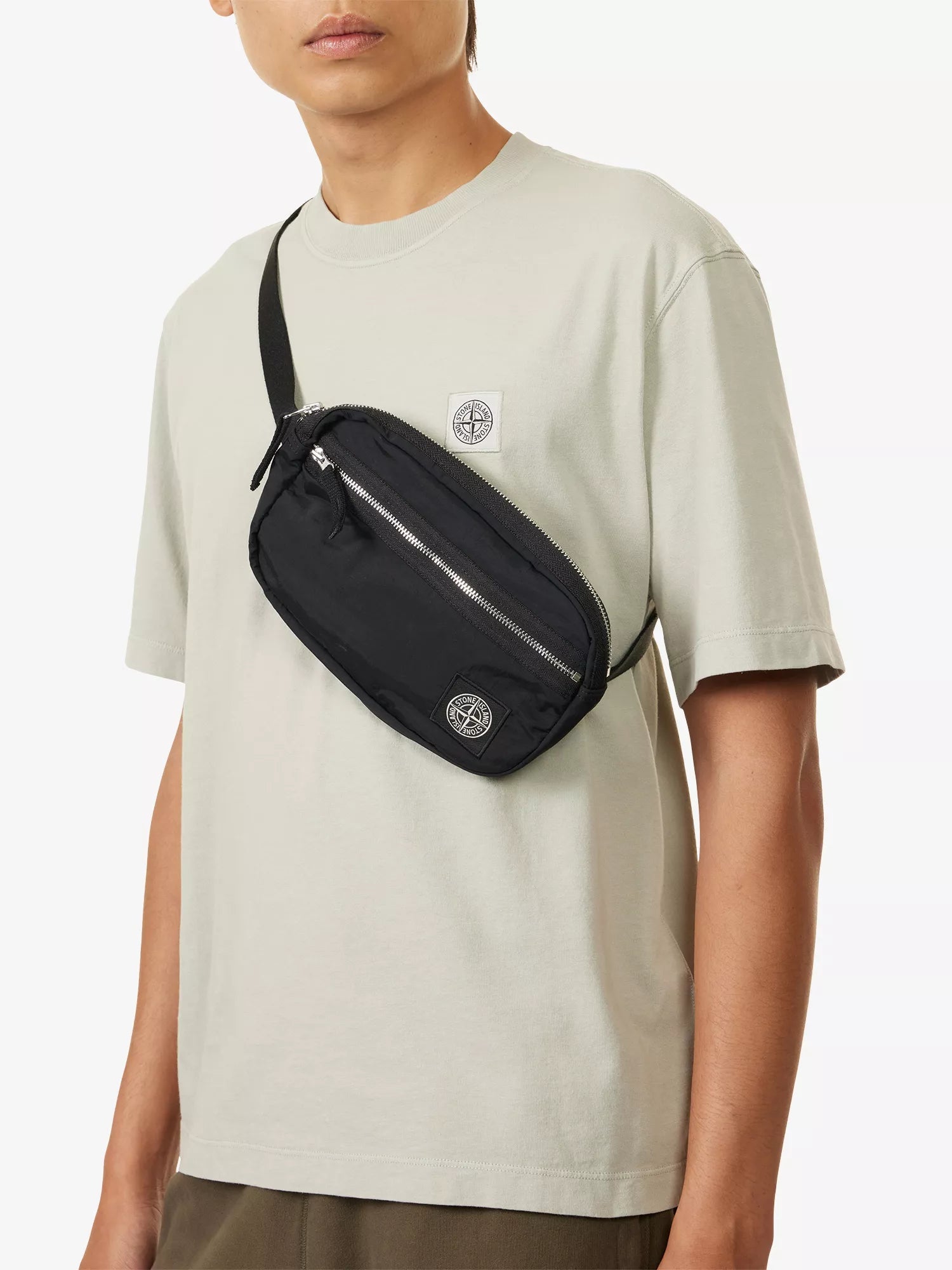 Stone Island Men's Brand-Patch Shell Belt Bag Stone Island