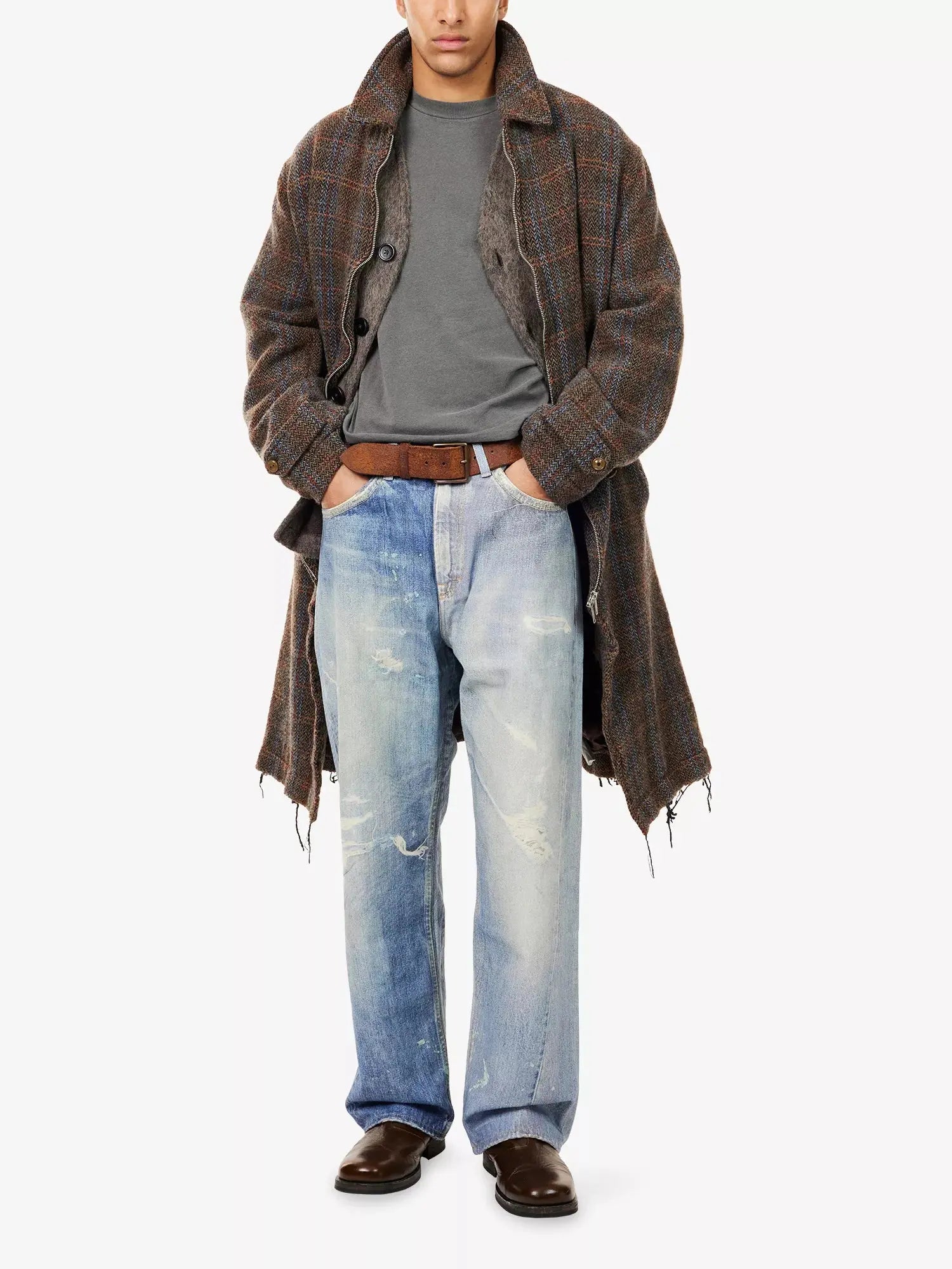 Our Legacy Men's Third Cut Faded-Wash Denim Jeans Our Legacy