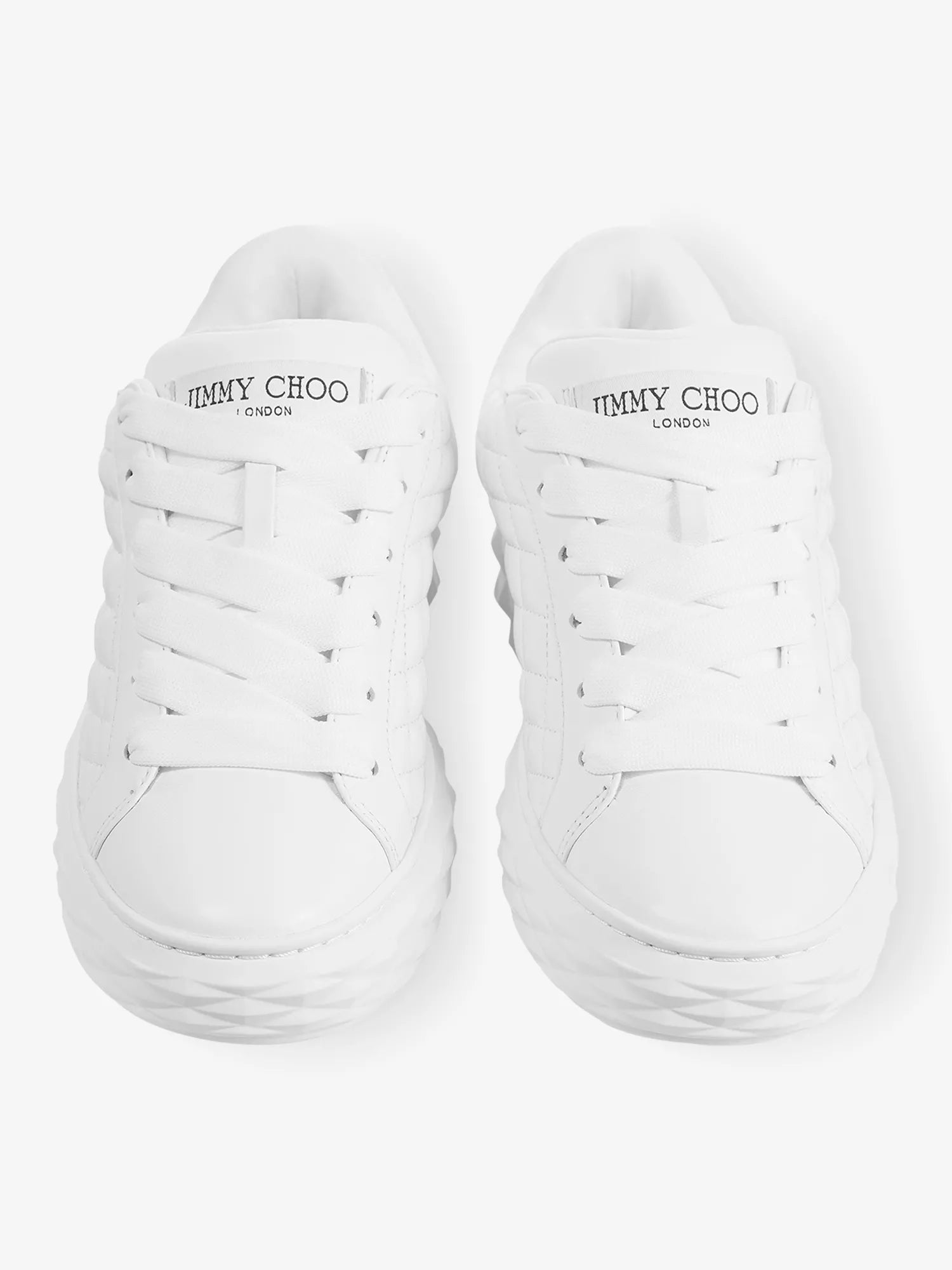 Jimmy Choo Men's Diamond Maxi Quilted Leather Trainers Jimmy Choo