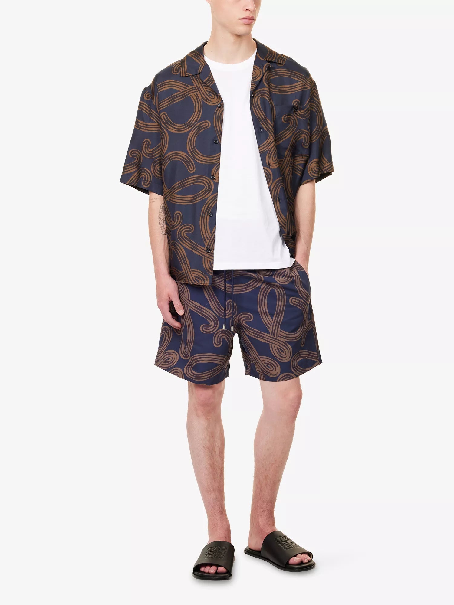 Loewe Men's Loewe x Paula's Ibiza Anagram-Print Swim Shorts Loewe