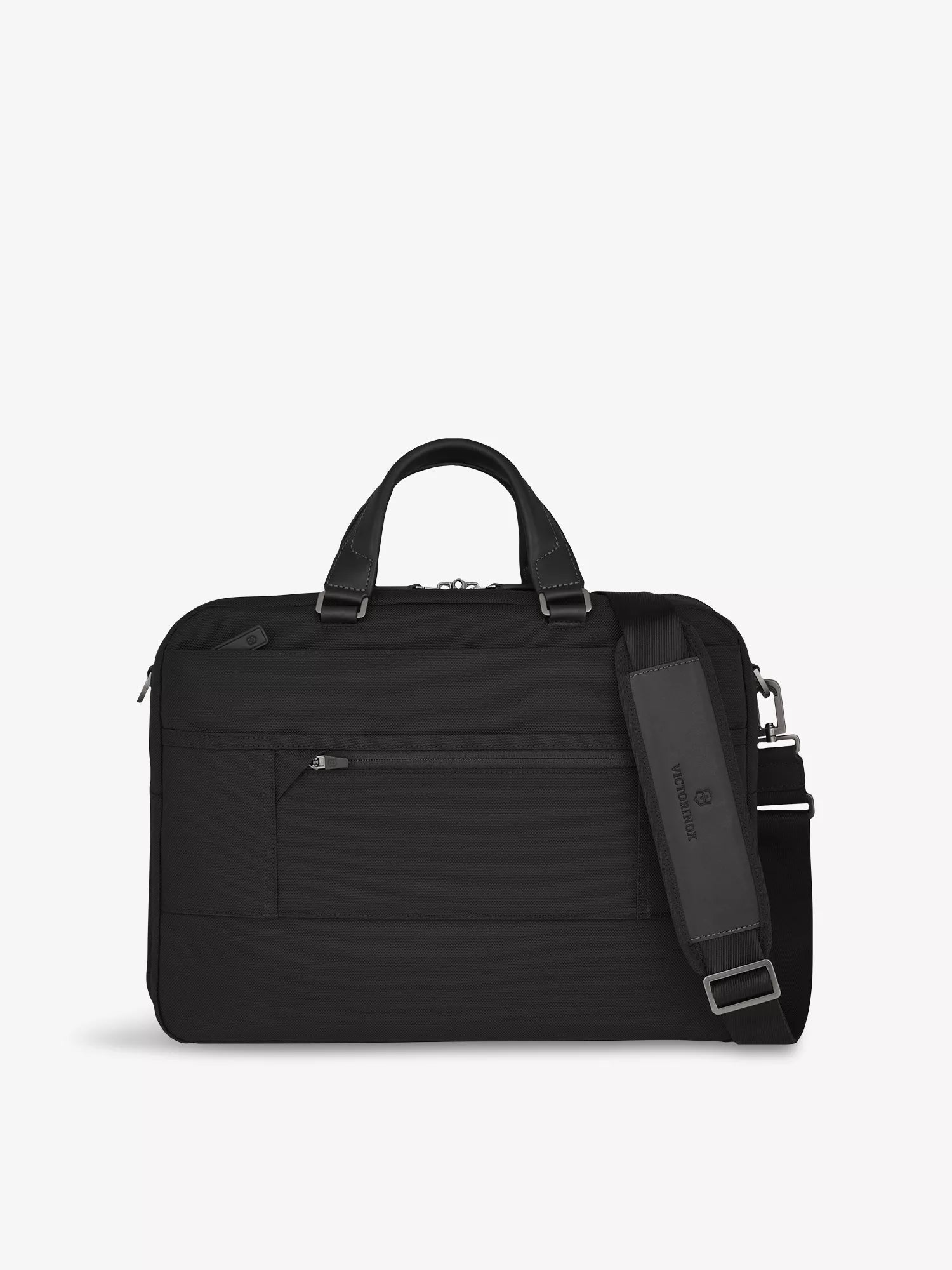 Victorinox Men's Mythic Deluxe Leather and Woven Briefcase Victorinox