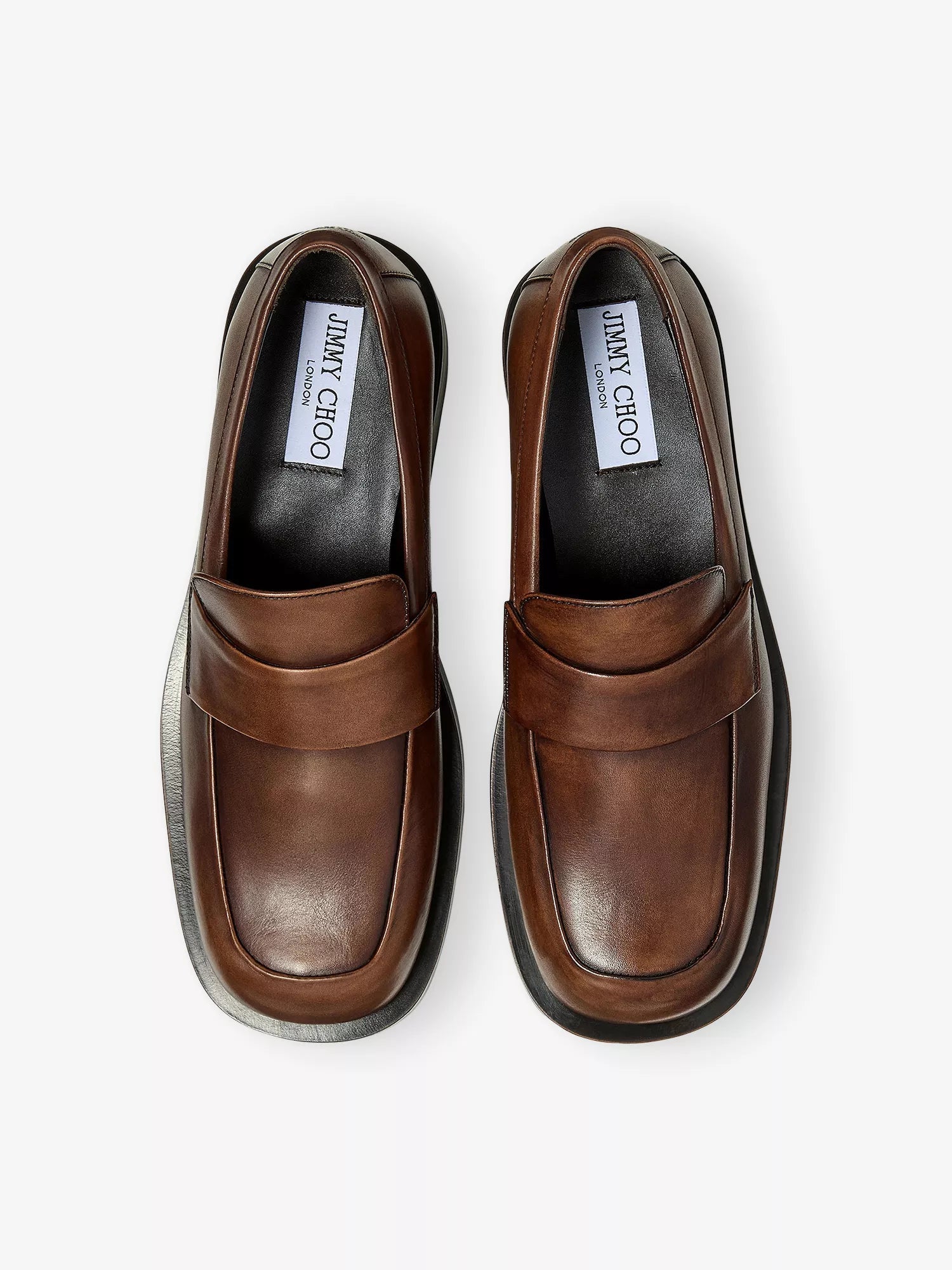 Jimmy Choo Men's Buff Burnished Leather Loafers Jimmy Choo