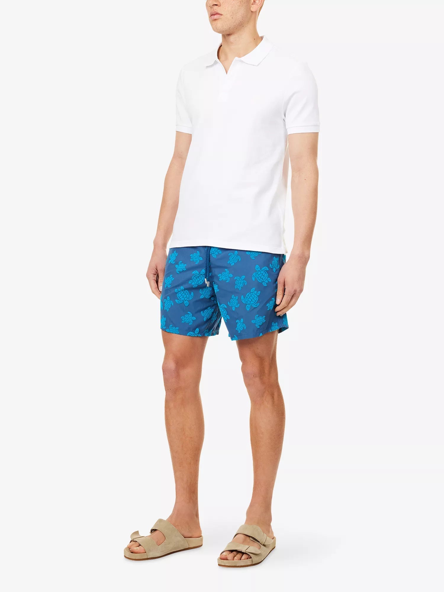 Vilebrequin Men's Moorea Turtle-Print Swim Shorts Vilebrequin