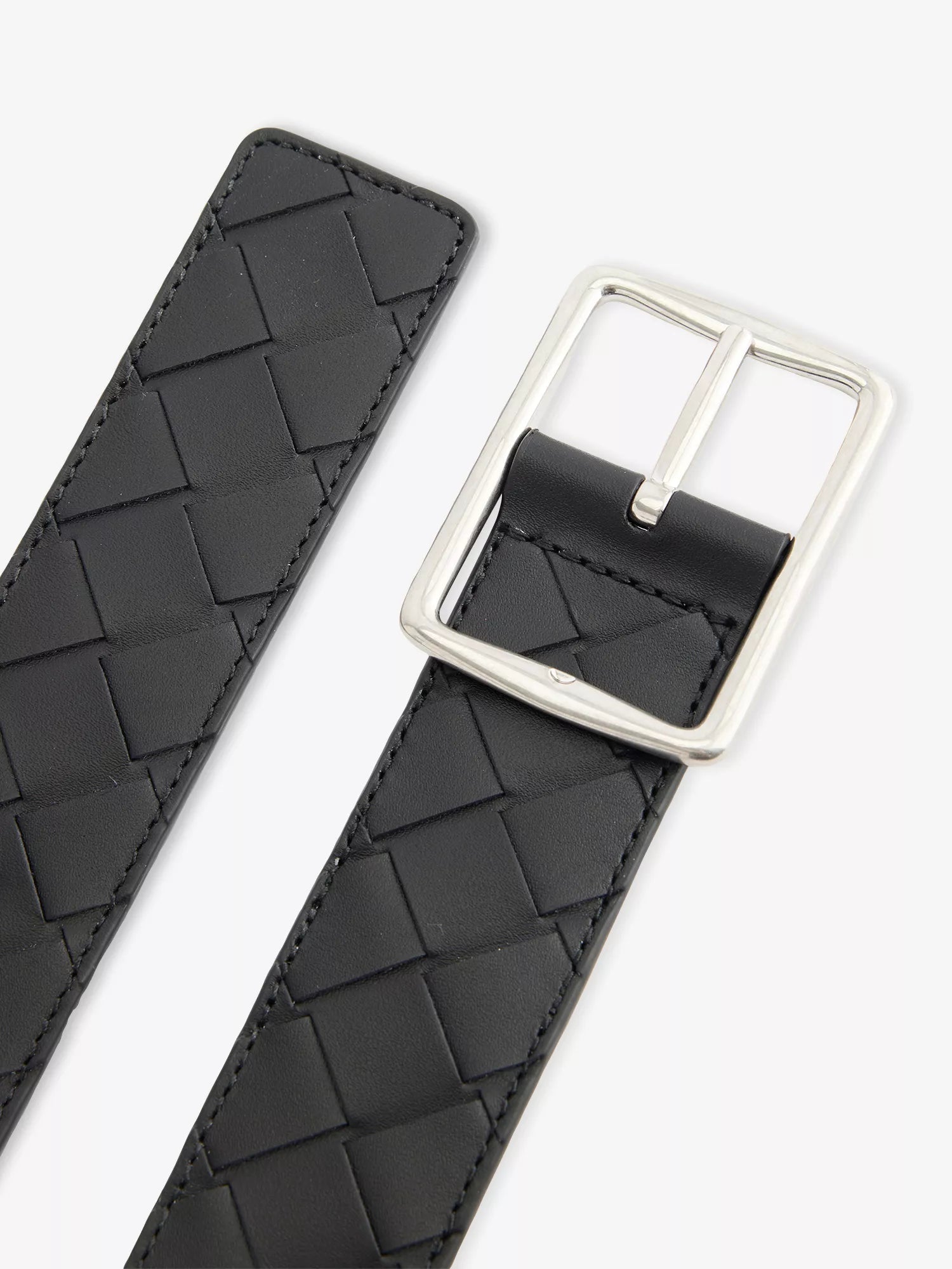 Bottega Veneta Men's Reversible Intrecciato Leather Belt Bottega Veneta