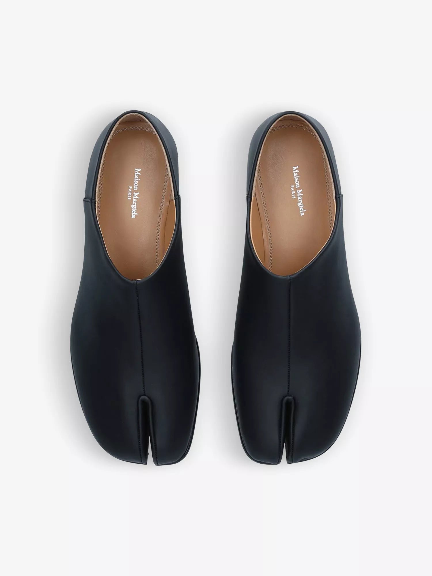 Maison Margiela Men's Tabi split-toe satin flat shoes Maison Margiela