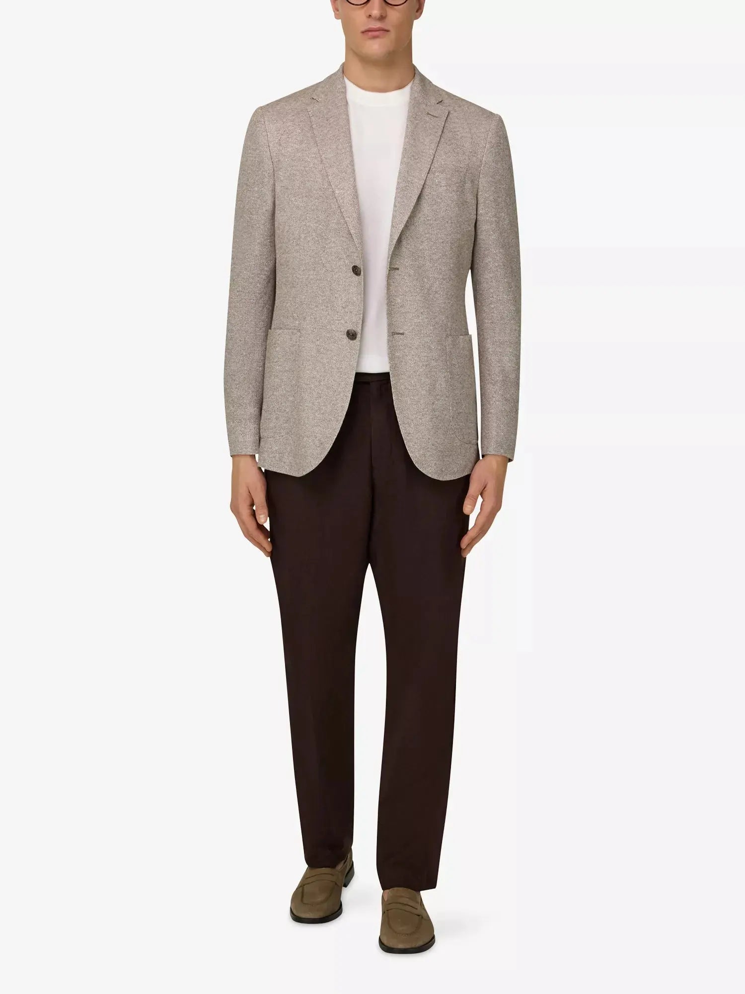 Boggi Milano Men's Textured Single-Breasted Linen and Cotton-Blend Blazer Boggi Milano