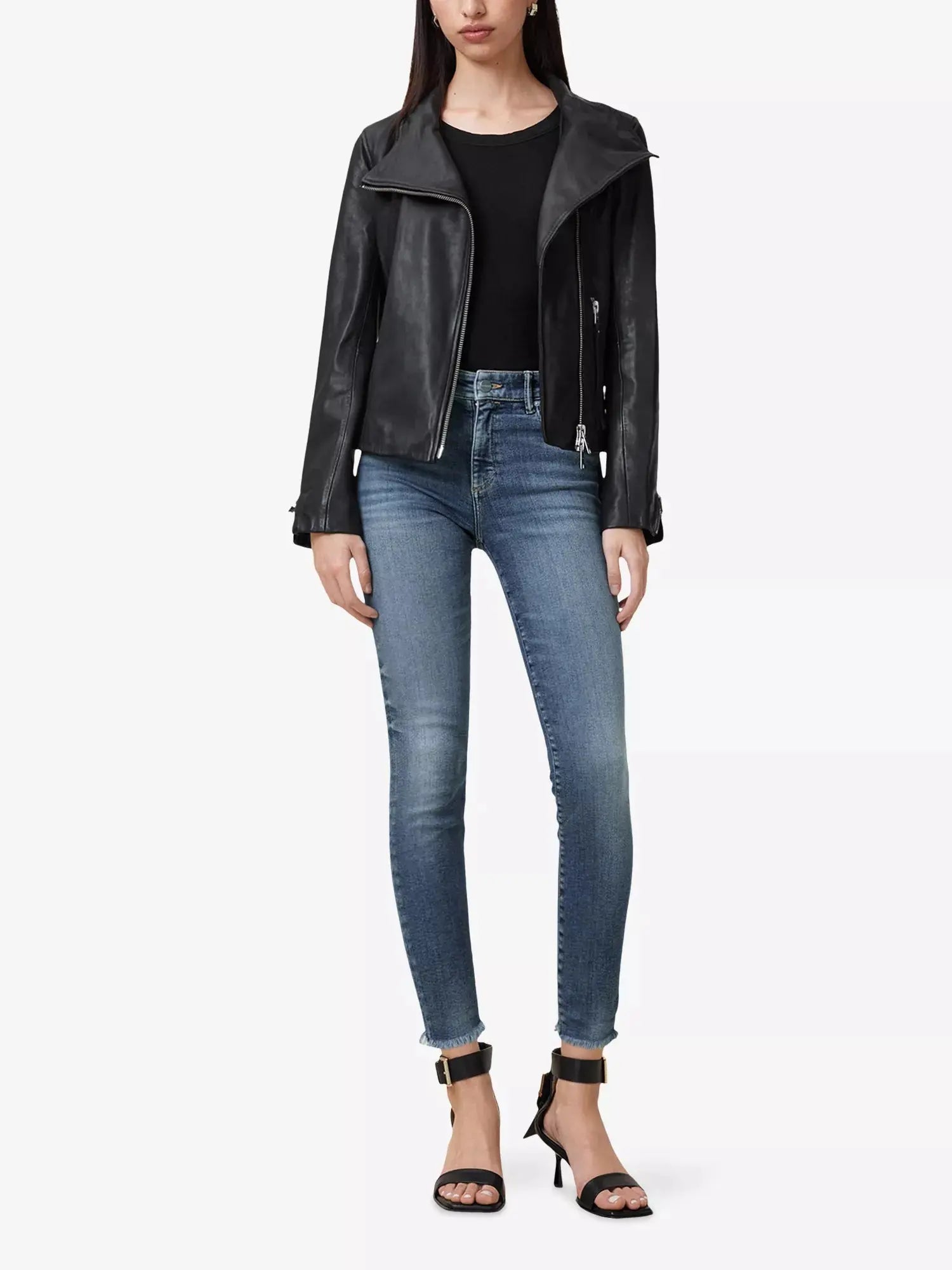 AllSaints Women's Miller Pushup Skinny-Leg High-Rise Cotton-Blend Stretch-Denim Jeans Allsaints