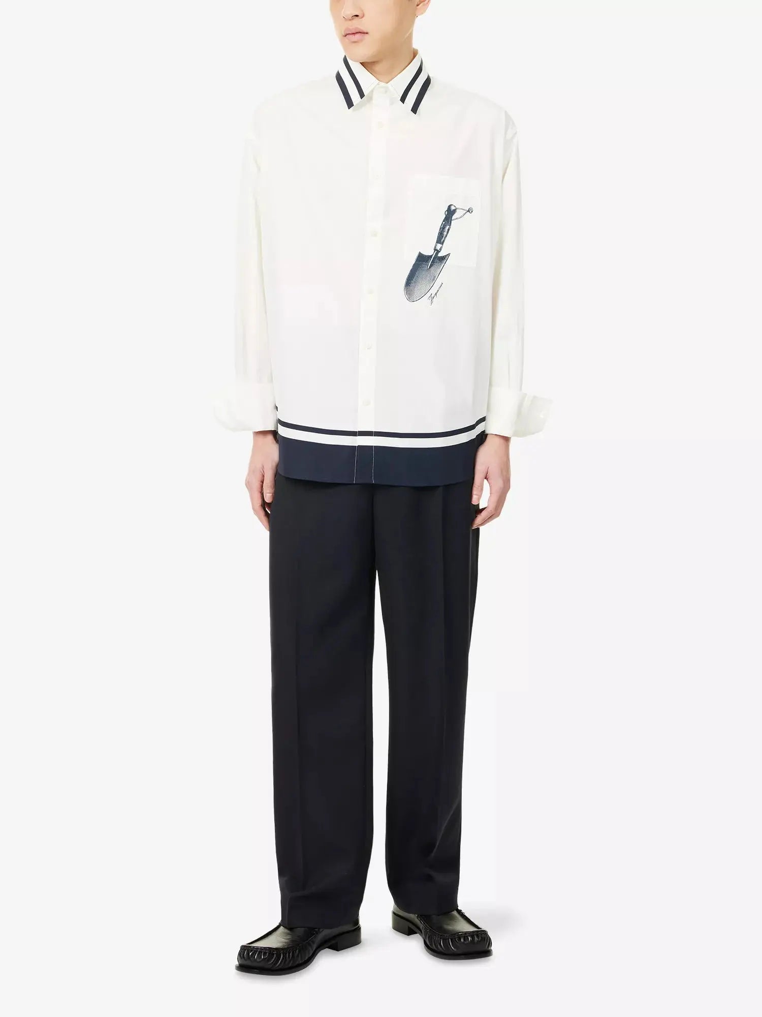 Jacquemus Men's La Chemise Camargue Striped Cotton-Poplin Shirt Jacquemus