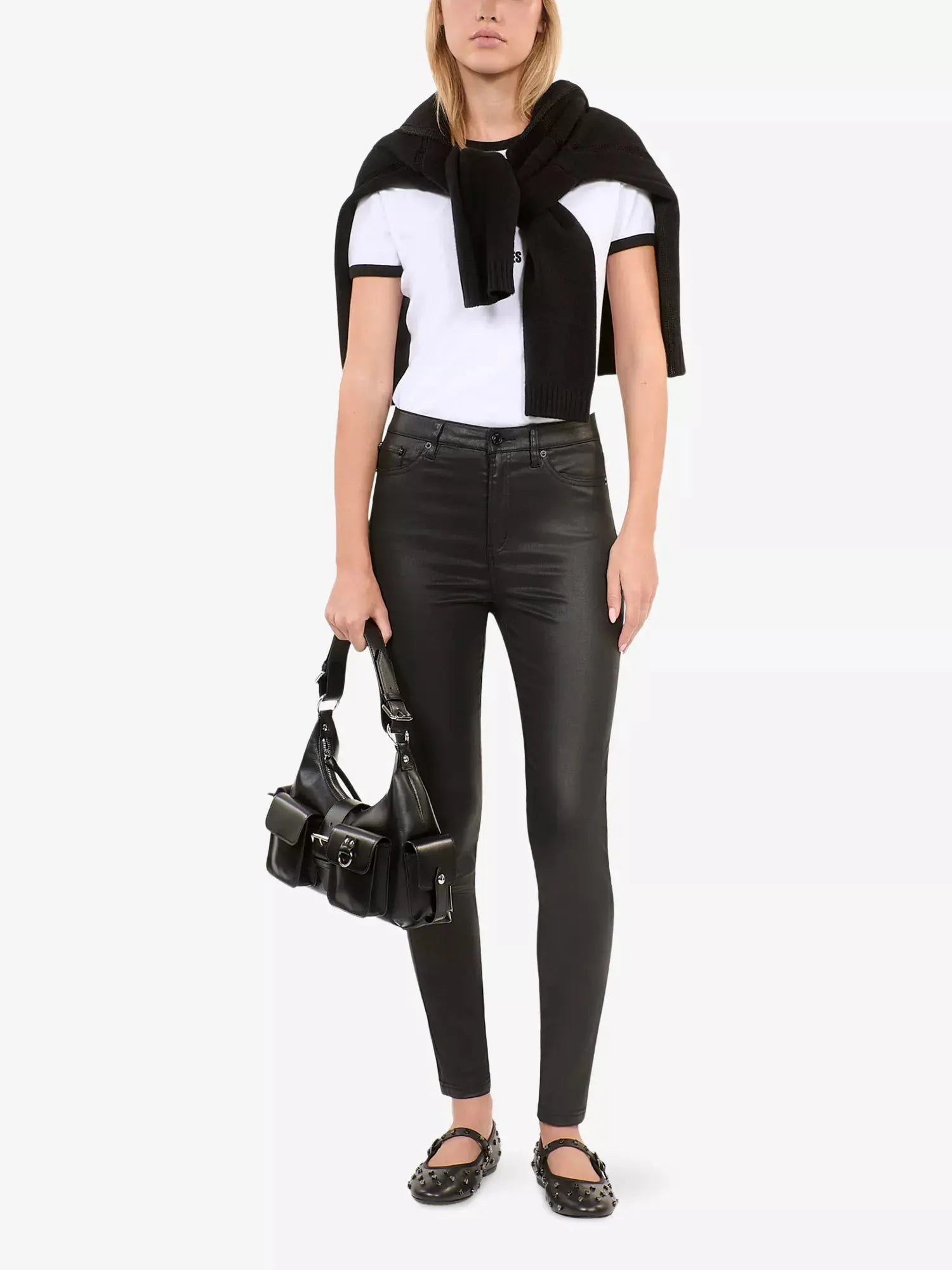 The Kooples Women's Skinny-leg high-rise faux-leather trousers The Kooples