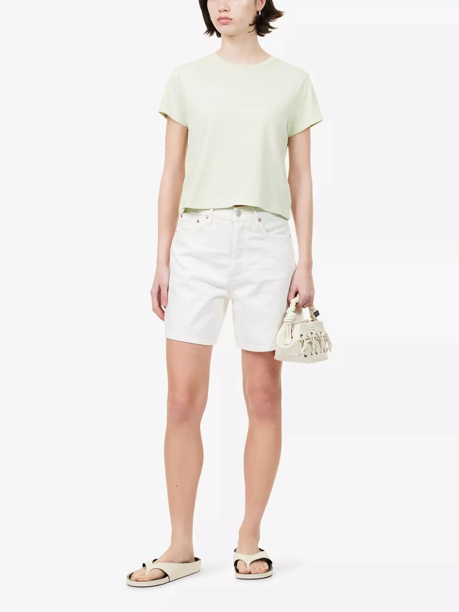 Agolde Women's Dame Wide-Leg Denim Shorts Agolde
