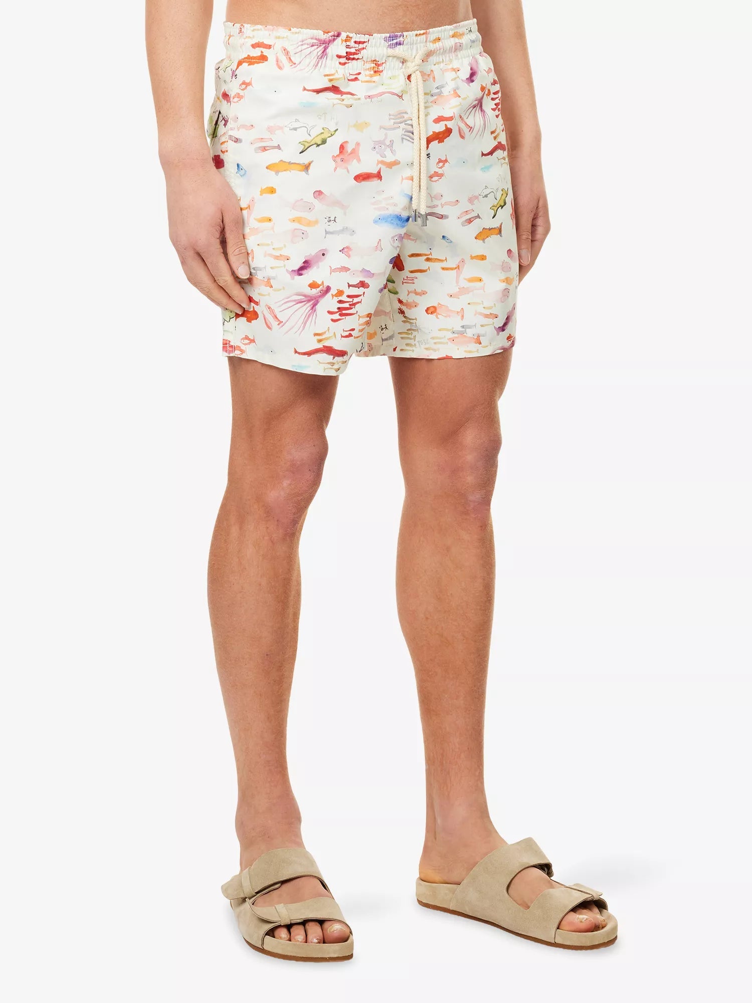 Vilebrequin Men's Moorea Fish-Print Swim Shorts Vilebrequin