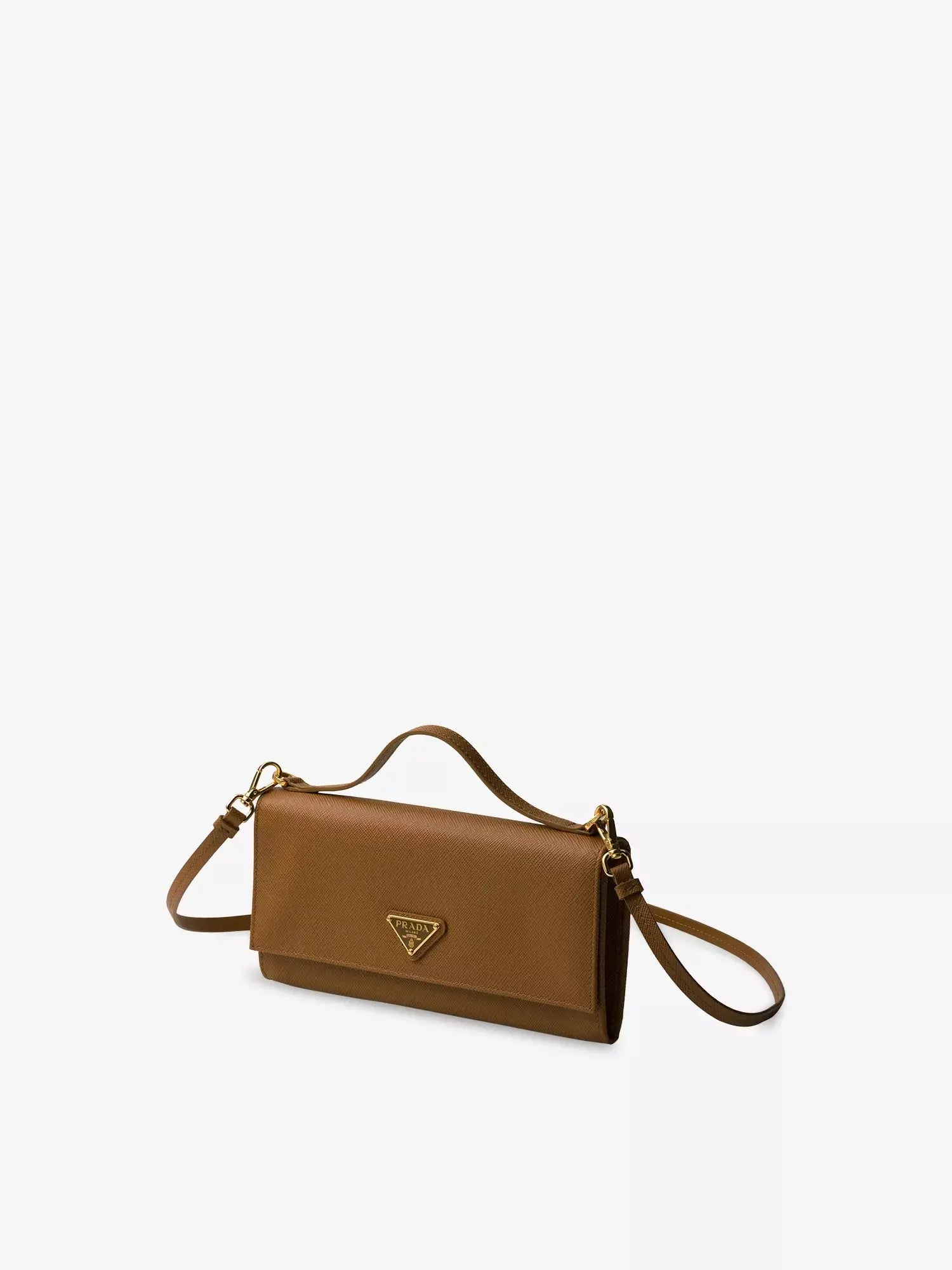 Prada Women's Saffiano Shoulder-Strap Leather Wallet Prada