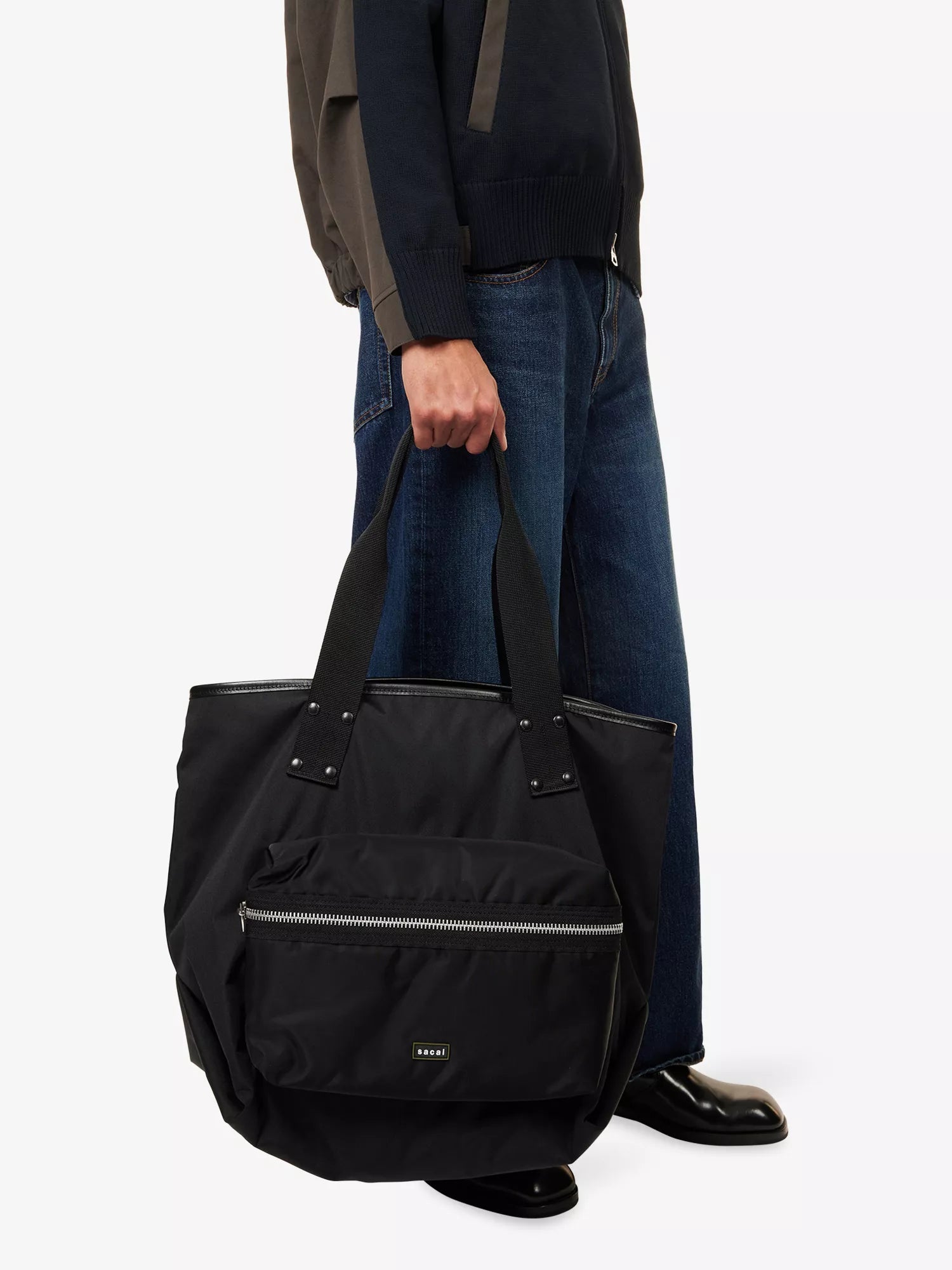 Sacai Men's Pocket Large Woven Tote Bag Sacai