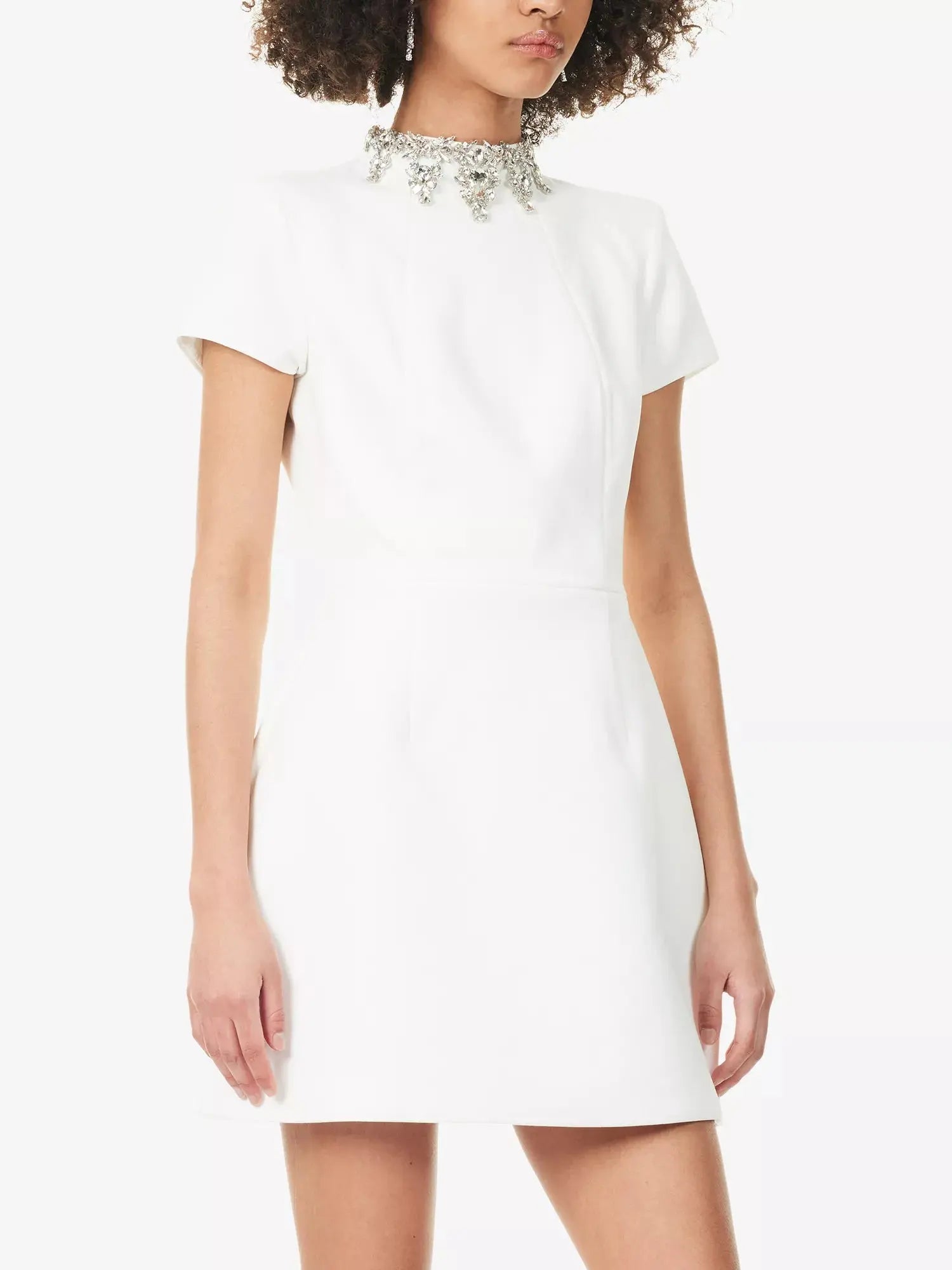 Nadine Merabi Women's Regan Embellished Crepe Mini Dress Nadine Merabi