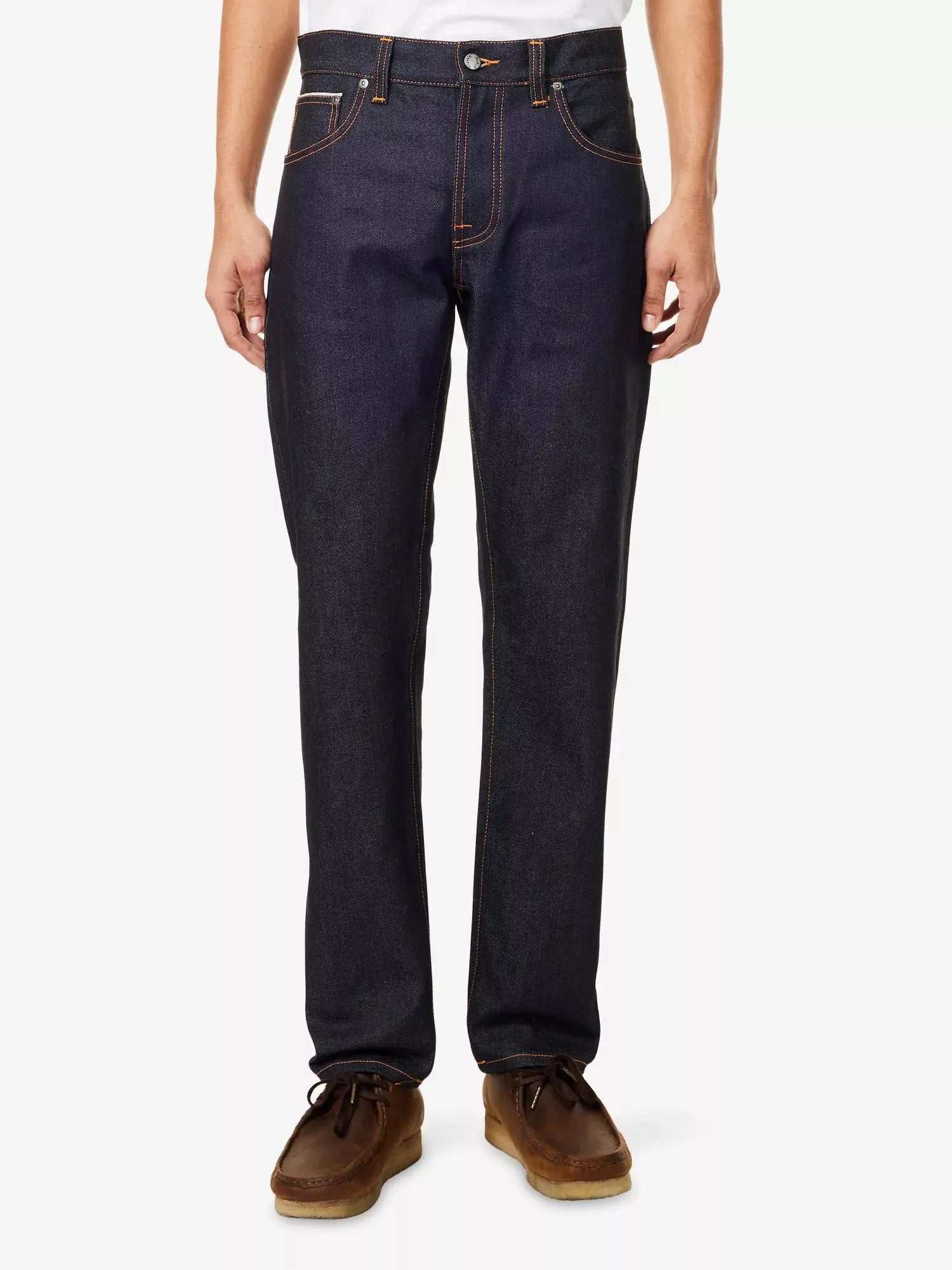 Nudie Jeans Men's Solid Ollie Straight-Leg Stretch-Denim Jeans Nudie Jeans
