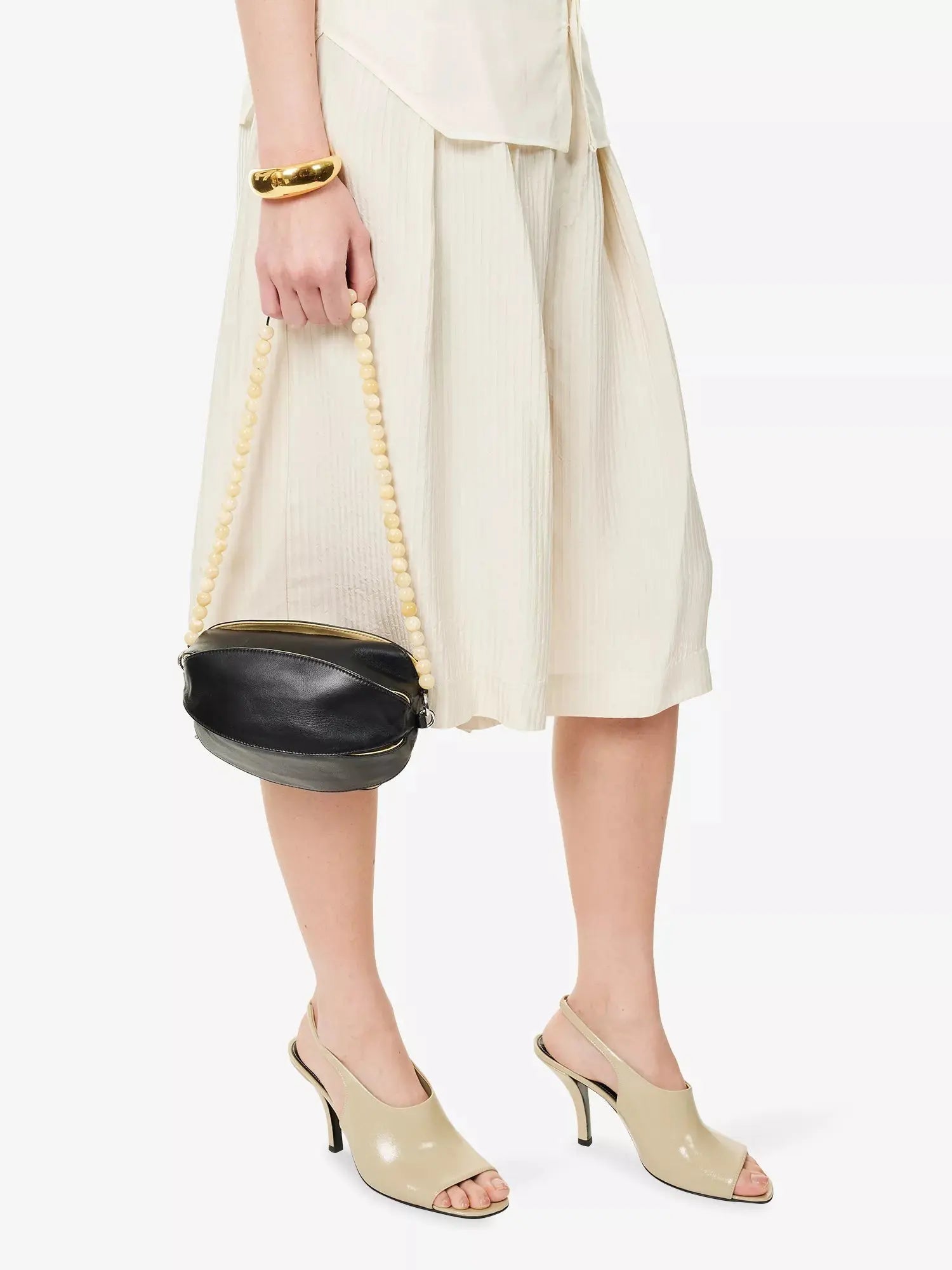 Lemaire Women's Balloon Slits Leather Shoulder Bag Lemaire