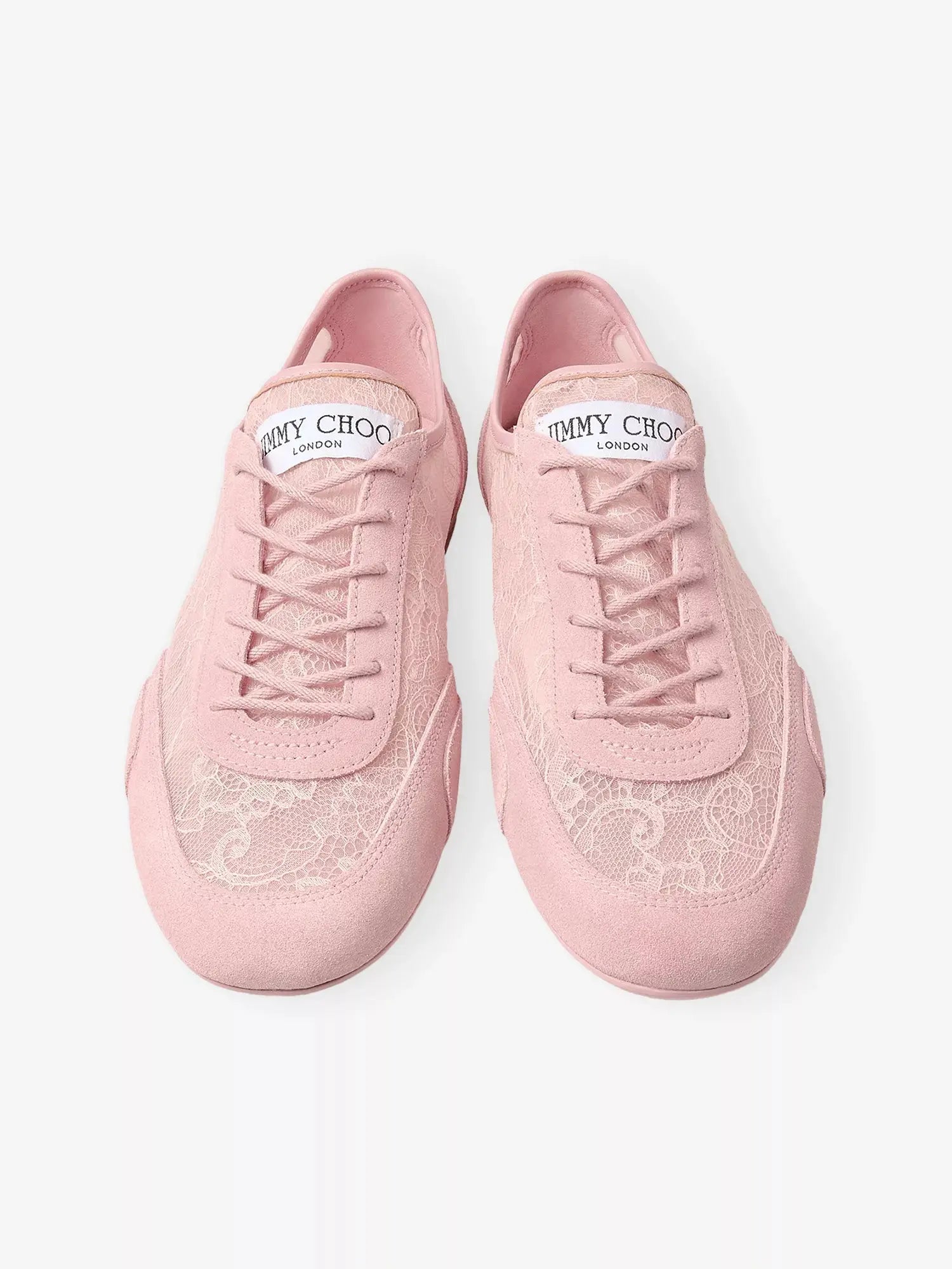 Jimmy Choo Women's Sunny F Lace and Suede Trainers Jimmy Choo