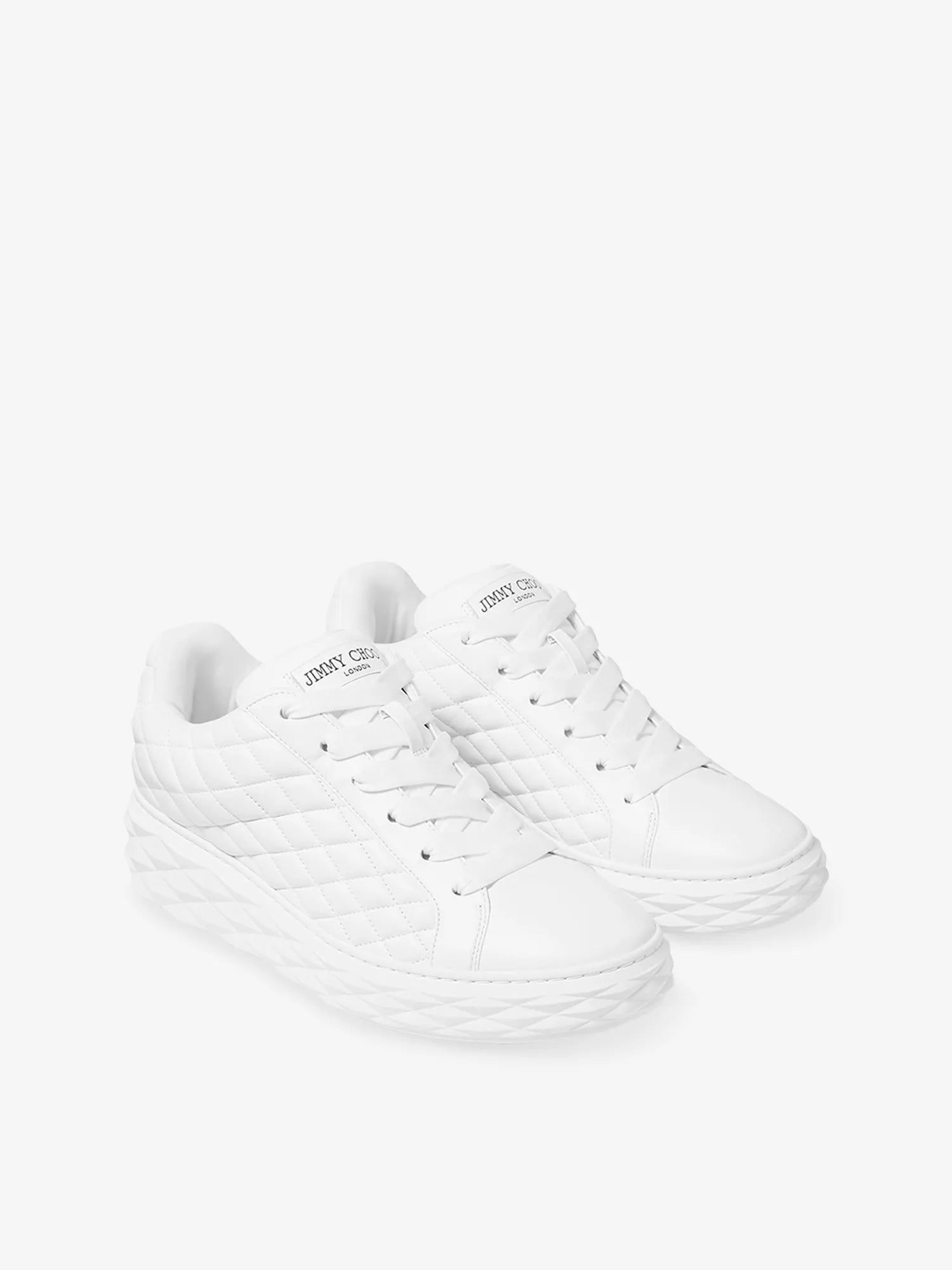Jimmy Choo Men's Diamond Maxi Quilted Leather Trainers Jimmy Choo