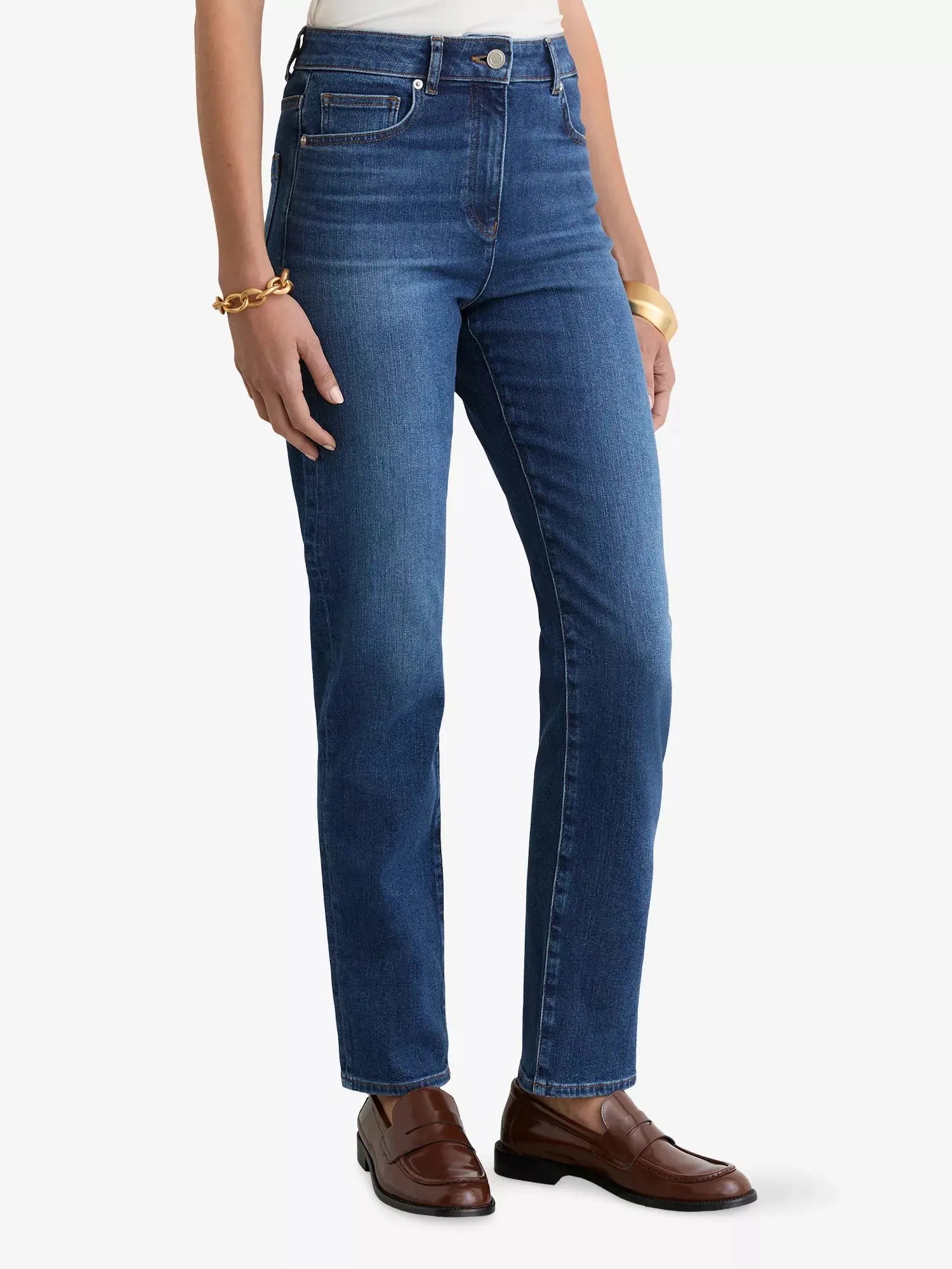 Reiss Women's Isabel Slim-Leg Mid-Rise Stretch-Denim Jeans Reiss